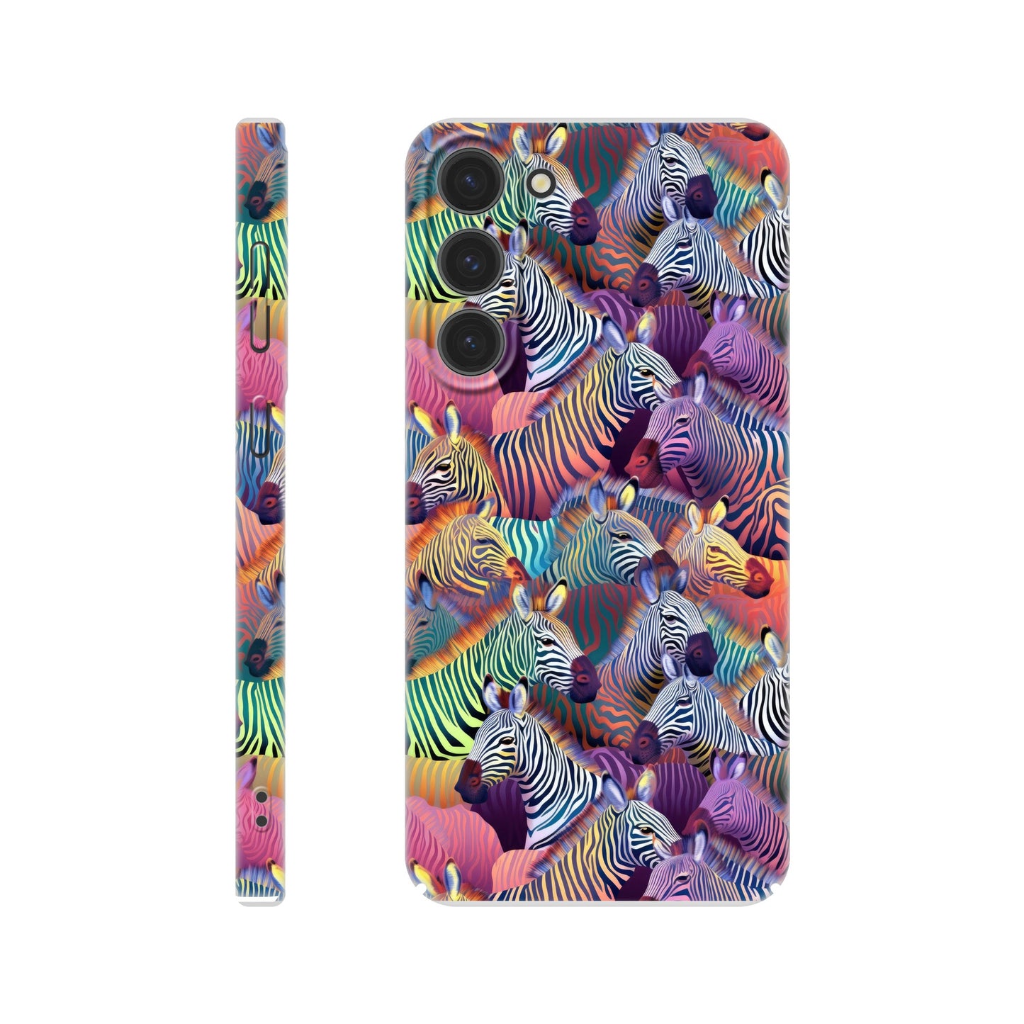 Unleash Your Wild Side with our Slim Phone Case: Colorful Zebra Pattern Edition