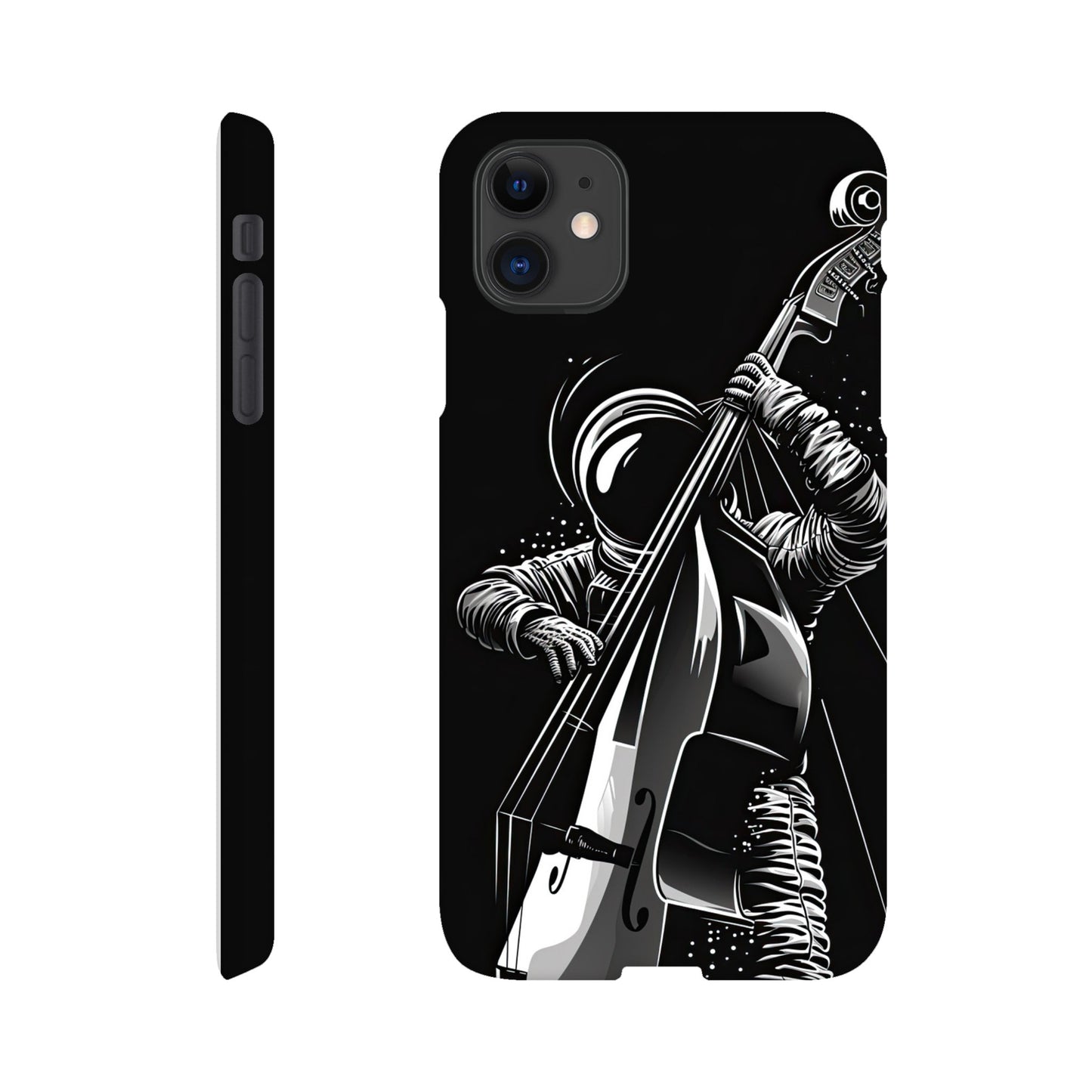 Galactic Groove: Slim Phone Case with Double Bass Spaceman Jazz