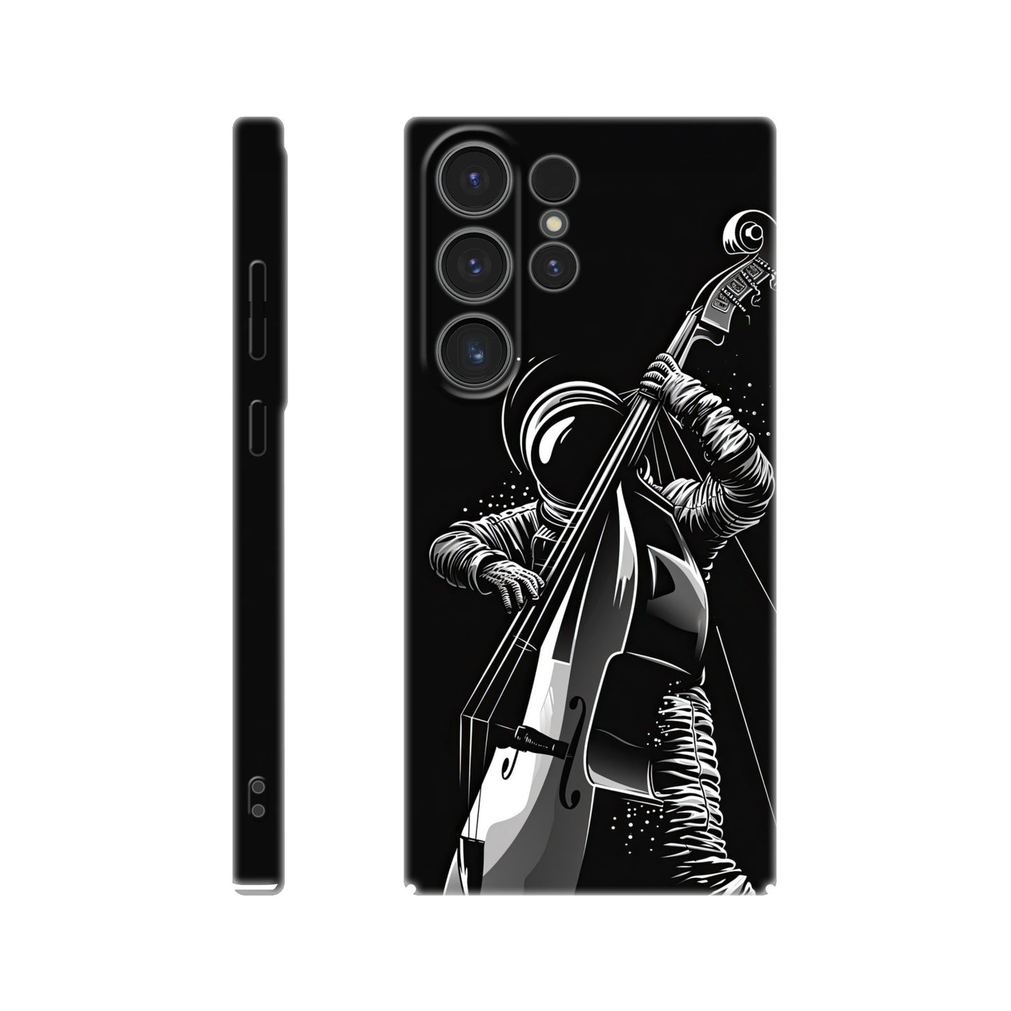 Galactic Groove: Slim Phone Case with Double Bass Spaceman Jazz