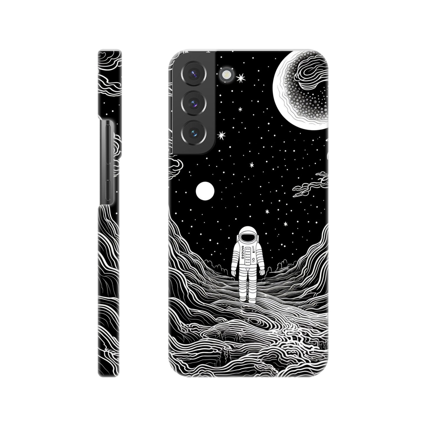 Monochromatic Spaceman Slim Phone Case | Space Art Protection