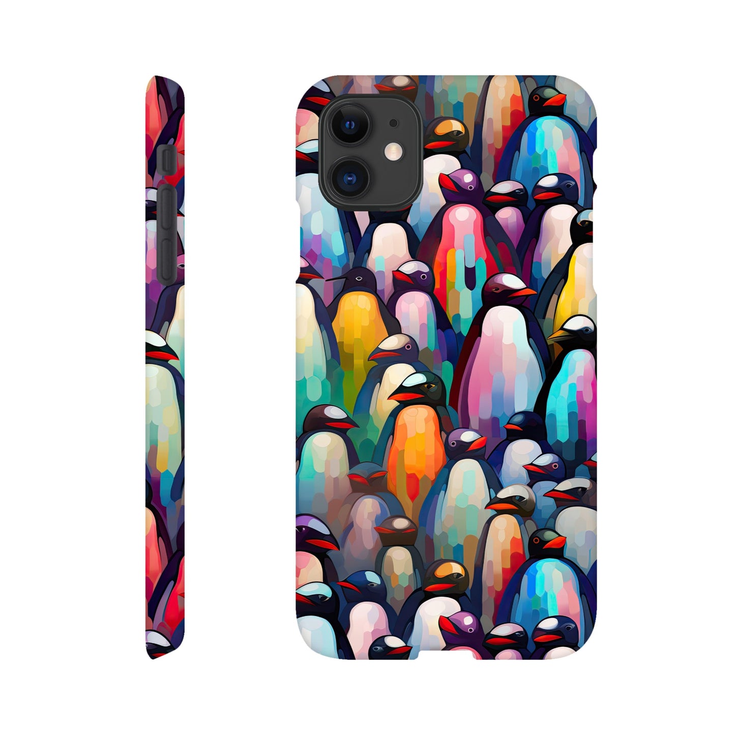 Penguin Paradise: Slim Phone Case with All-Over Penguin Pattern Print