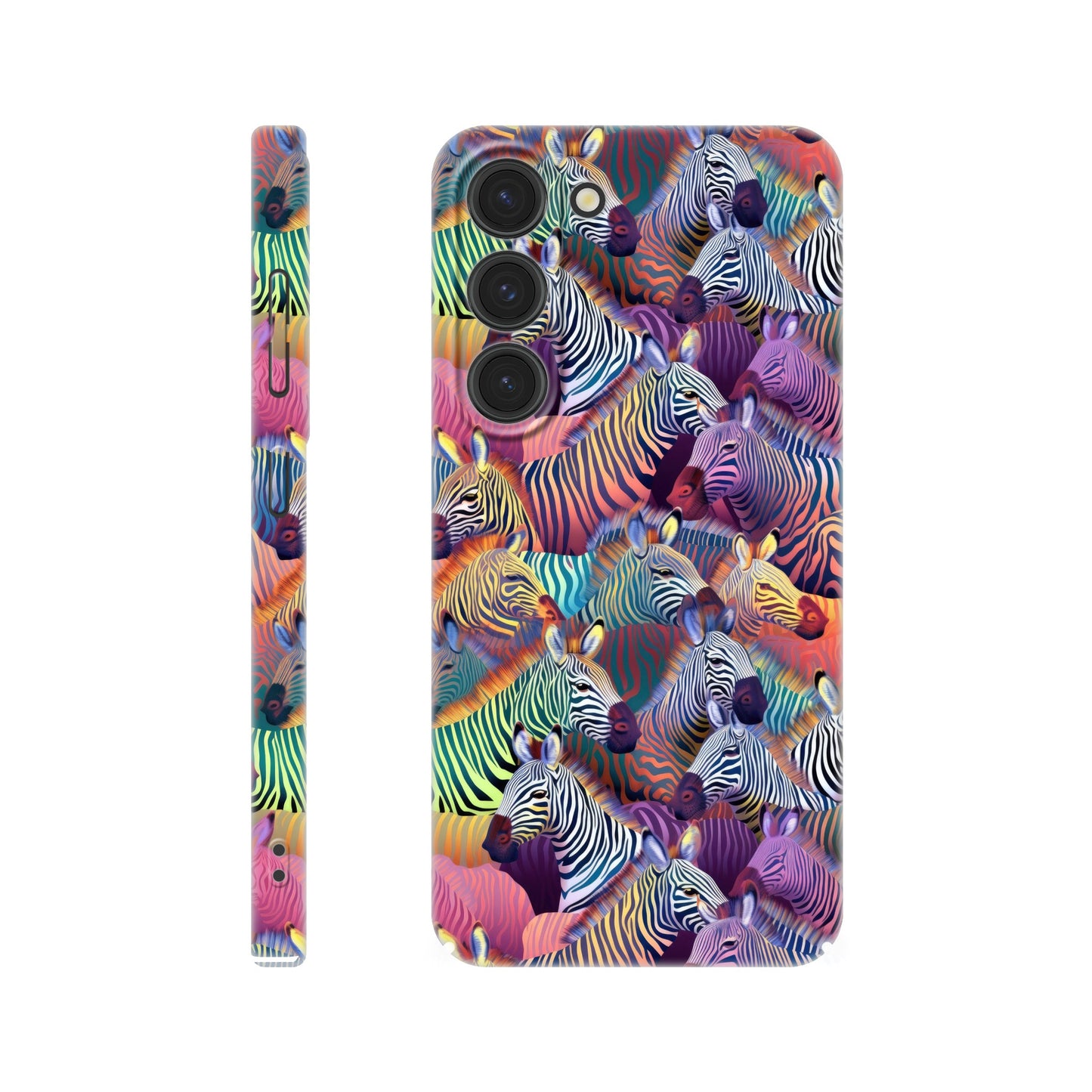 Unleash Your Wild Side with our Slim Phone Case: Colorful Zebra Pattern Edition