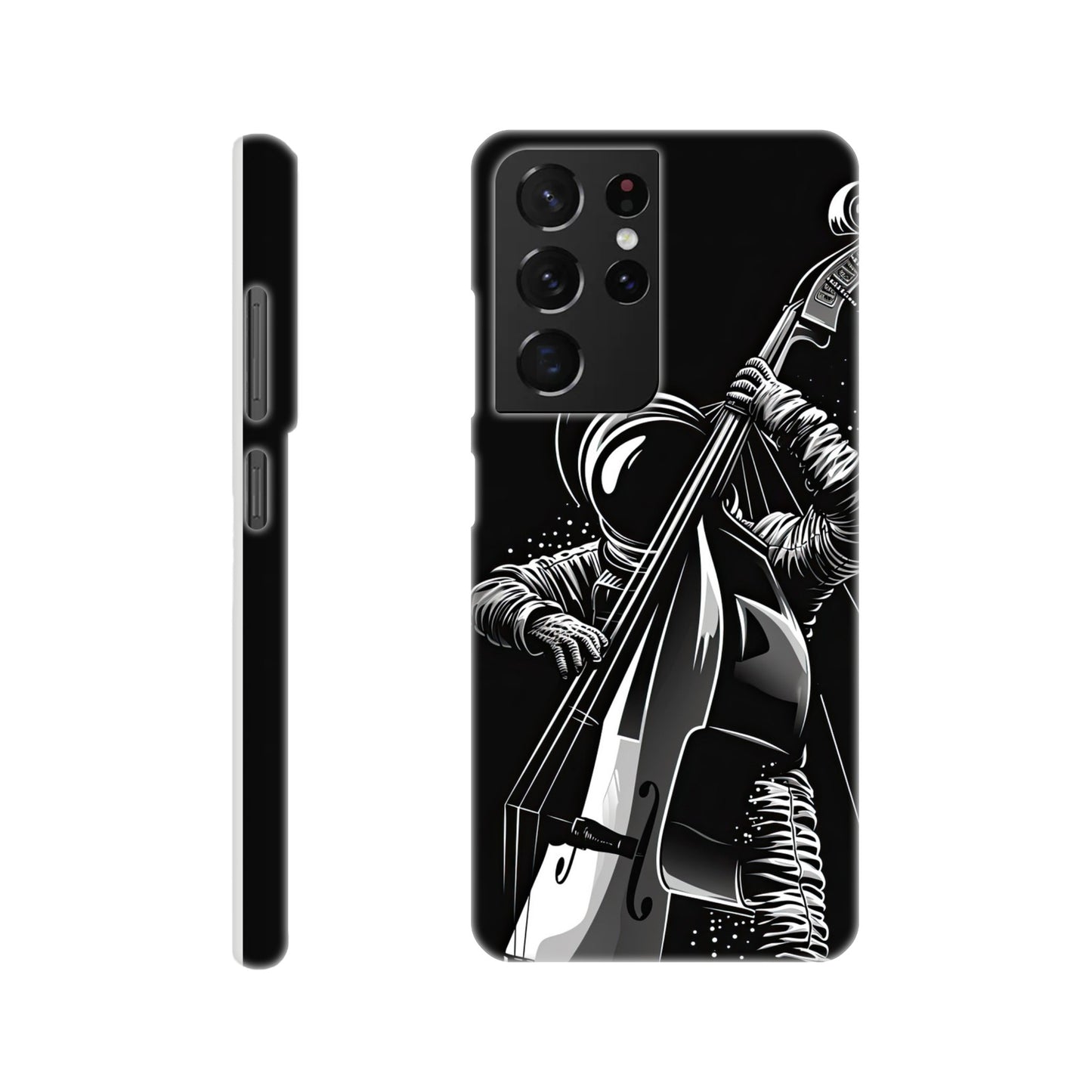 Galactic Groove: Slim Phone Case with Double Bass Spaceman Jazz
