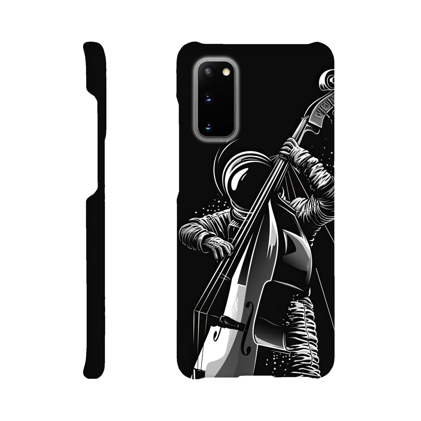 Galactic Groove: Slim Phone Case with Double Bass Spaceman Jazz