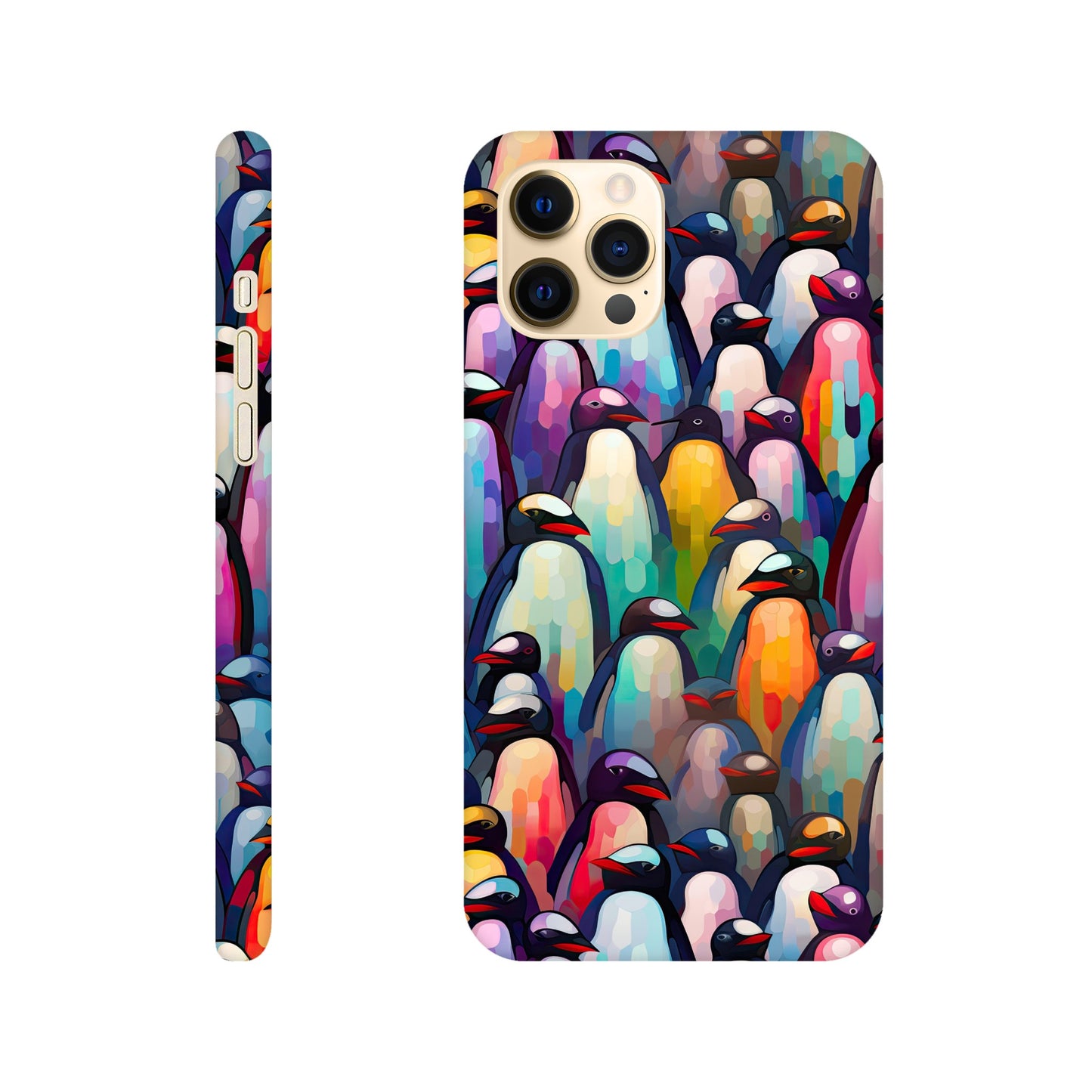 Penguin Paradise: Slim Phone Case with All-Over Penguin Pattern Print