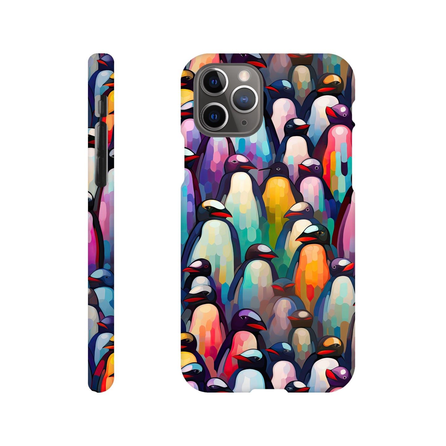 Penguin Paradise: Slim Phone Case with All-Over Penguin Pattern Print