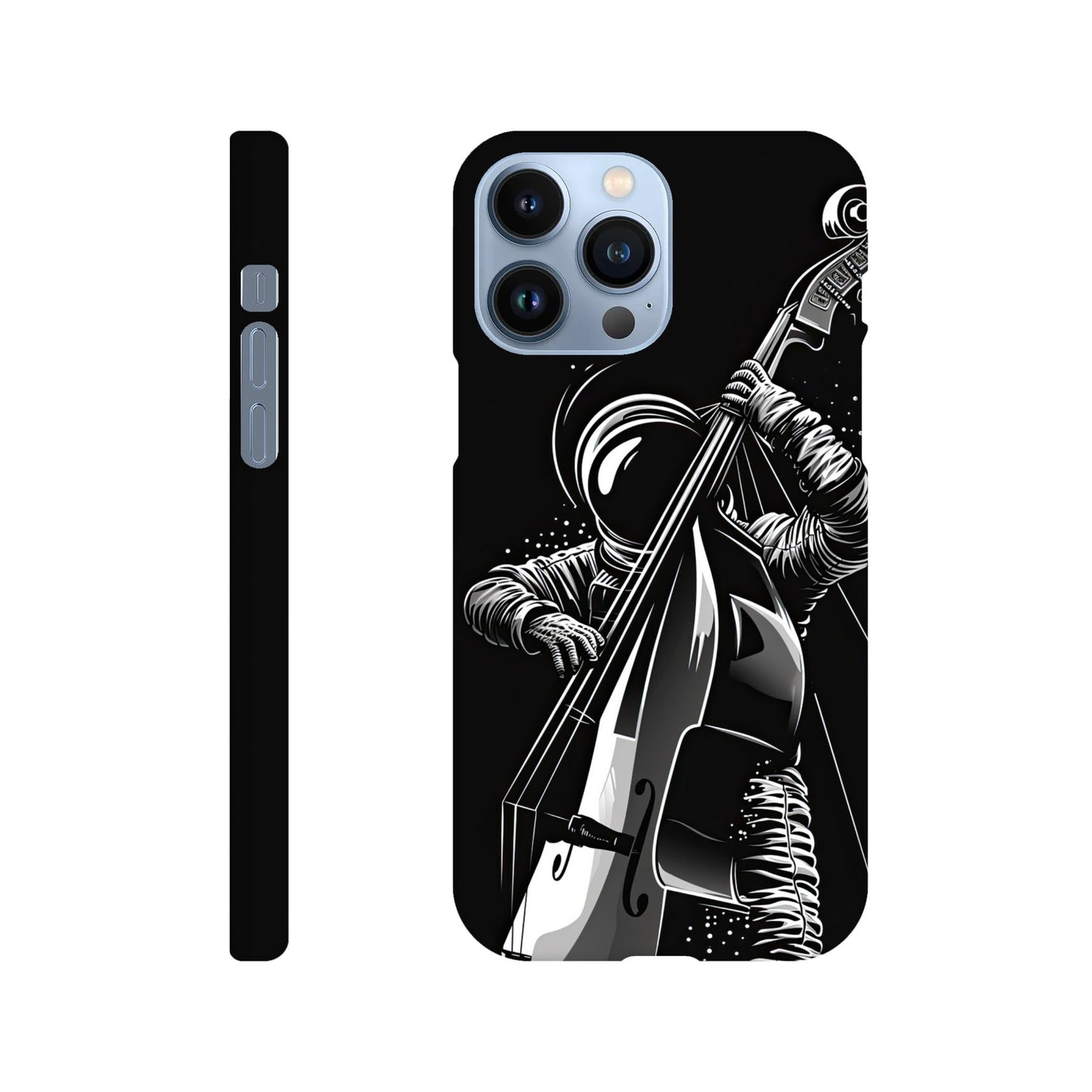 Galactic Groove: Slim Phone Case with Double Bass Spaceman Jazz