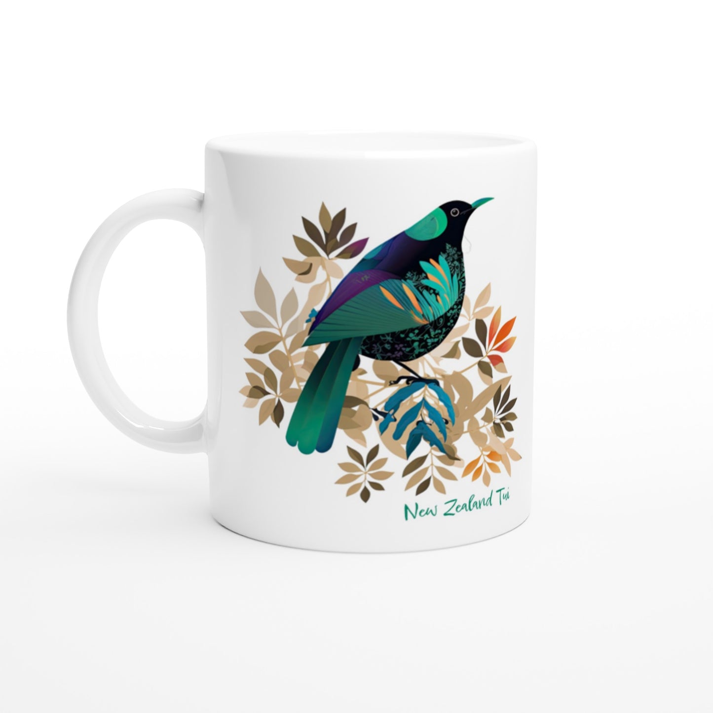 Set of 4 New Zealand Native Bird Coffee Mugs
