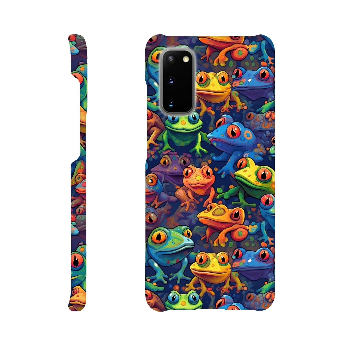 Leap into Colorful Adventures: Slim Phone Case with Playful Frog Pattern