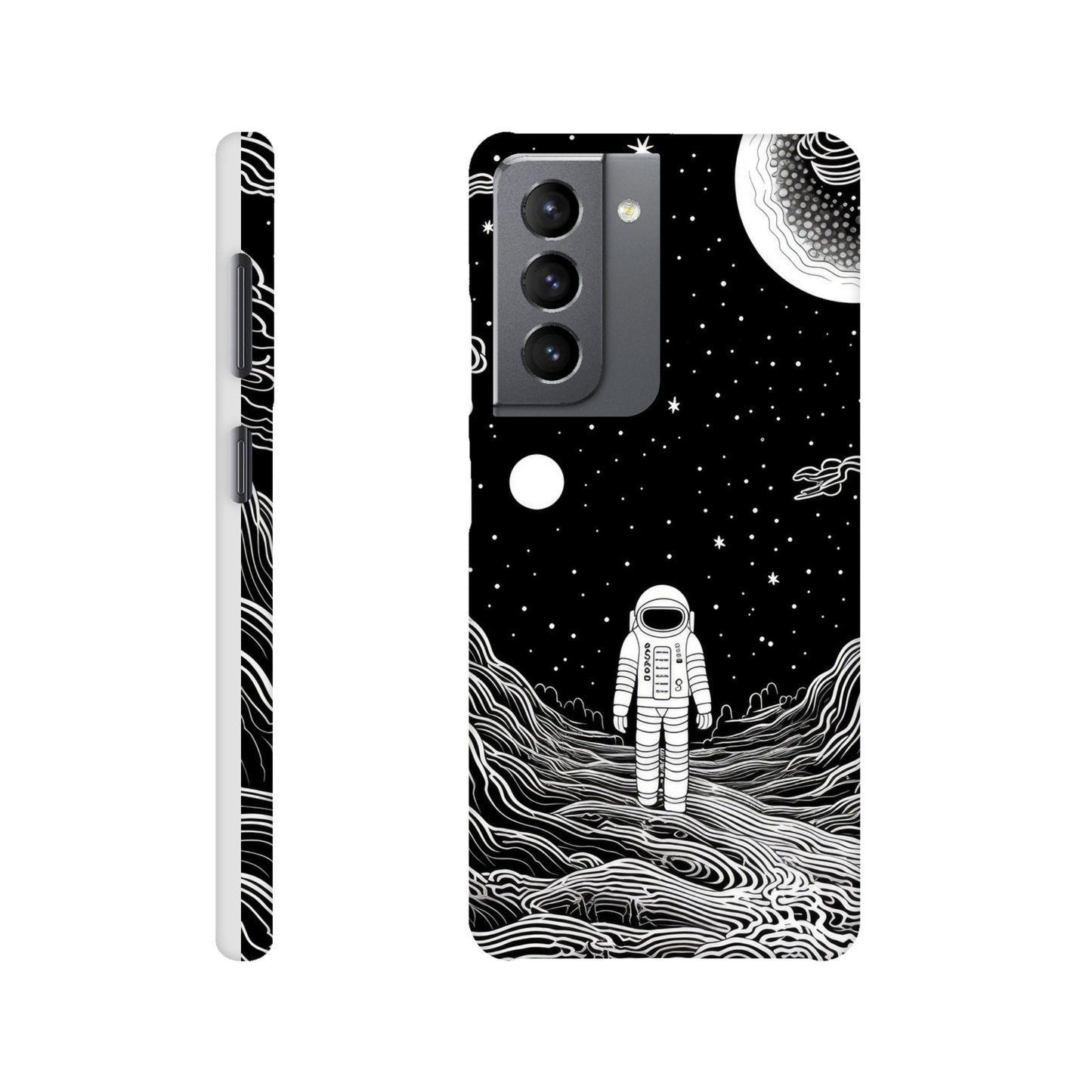 Monochromatic Spaceman Slim Phone Case | Space Art Protection