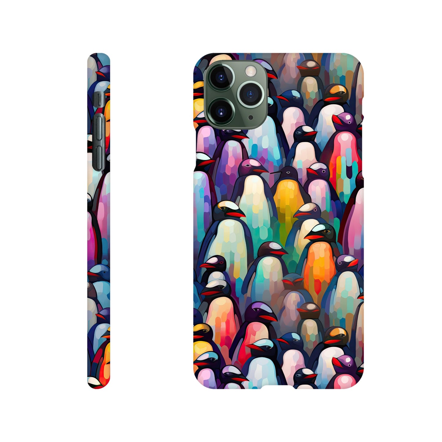 Penguin Paradise: Slim Phone Case with All-Over Penguin Pattern Print