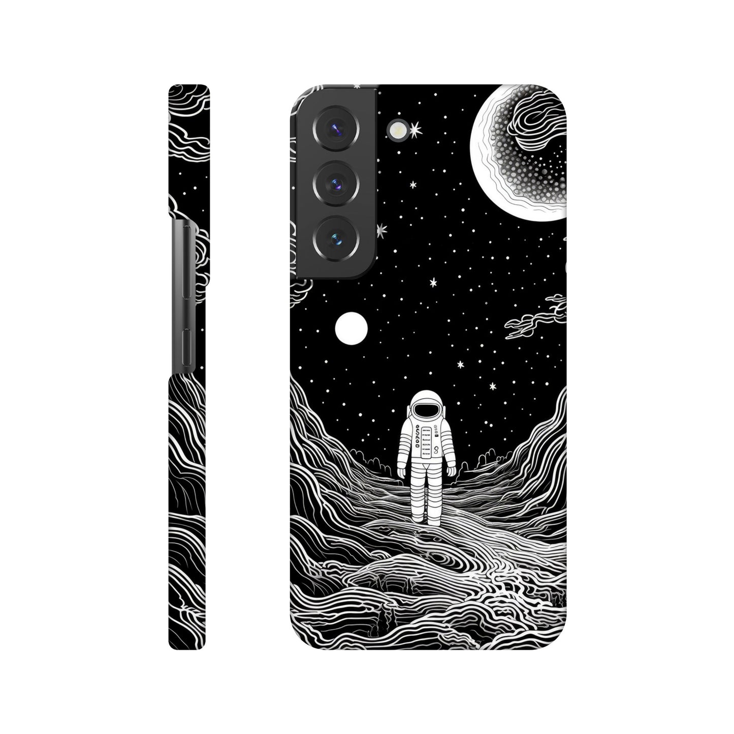 Monochromatic Spaceman Slim Phone Case | Space Art Protection