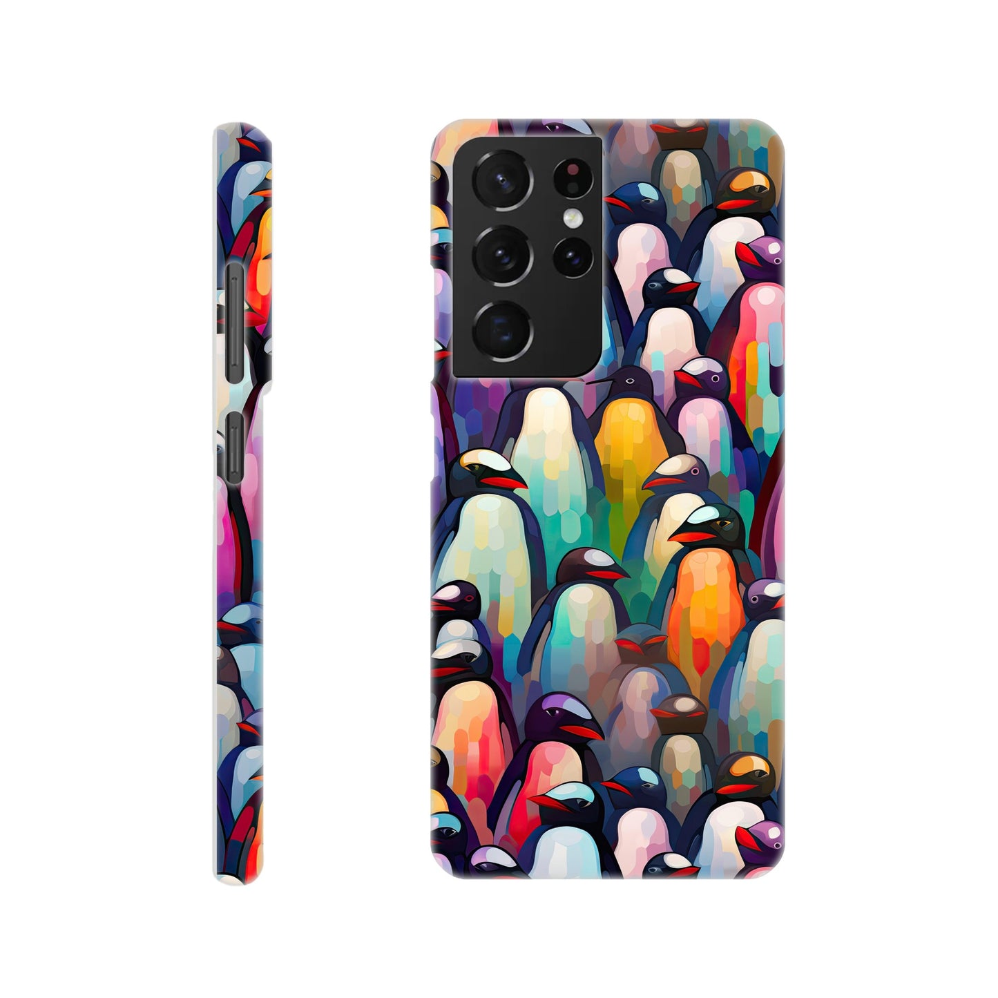 Penguin Paradise: Slim Phone Case with All-Over Penguin Pattern Print