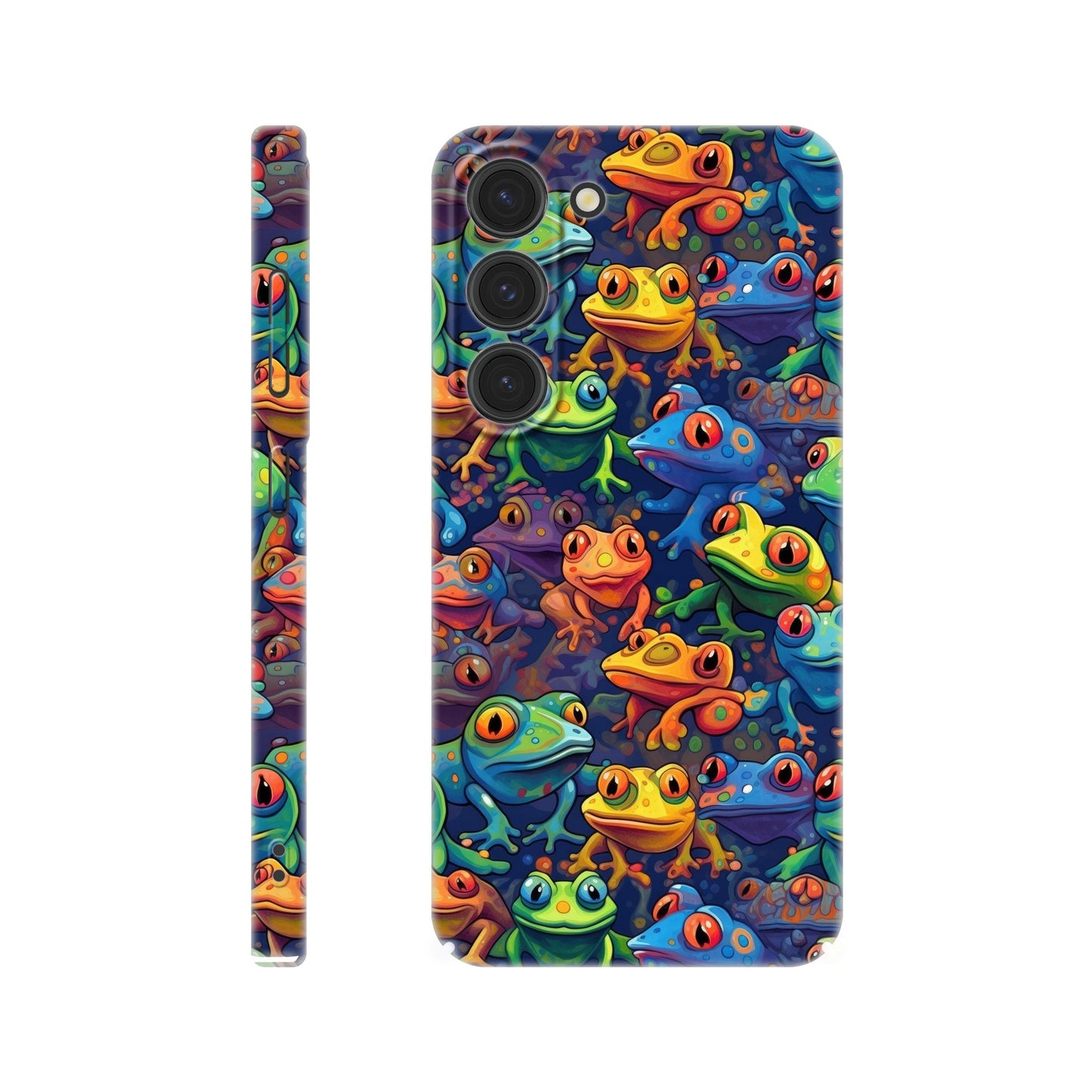 Leap into Colorful Adventures: Slim Phone Case with Playful Frog Pattern