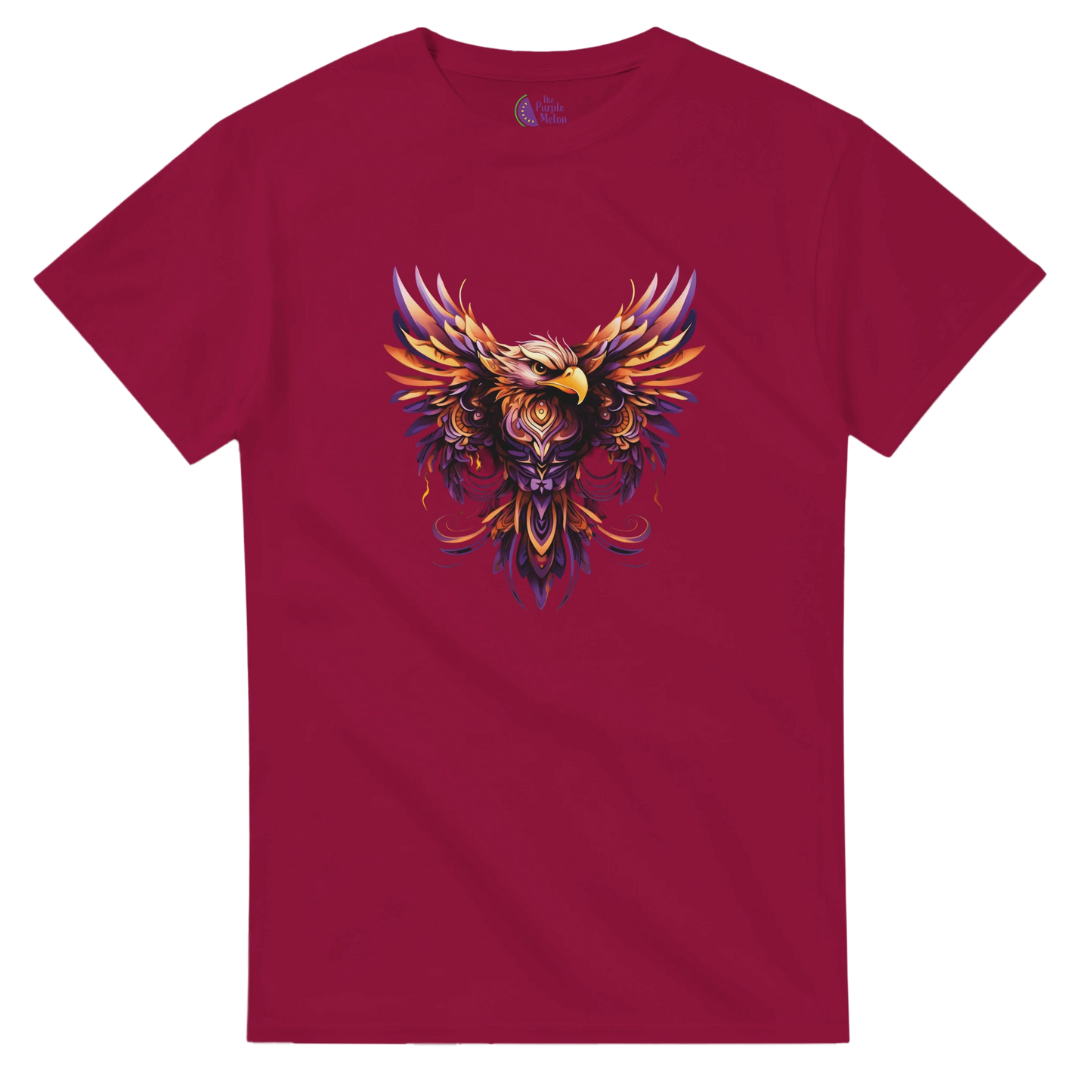 Cardinal Red t-shirt with abstract eagle design