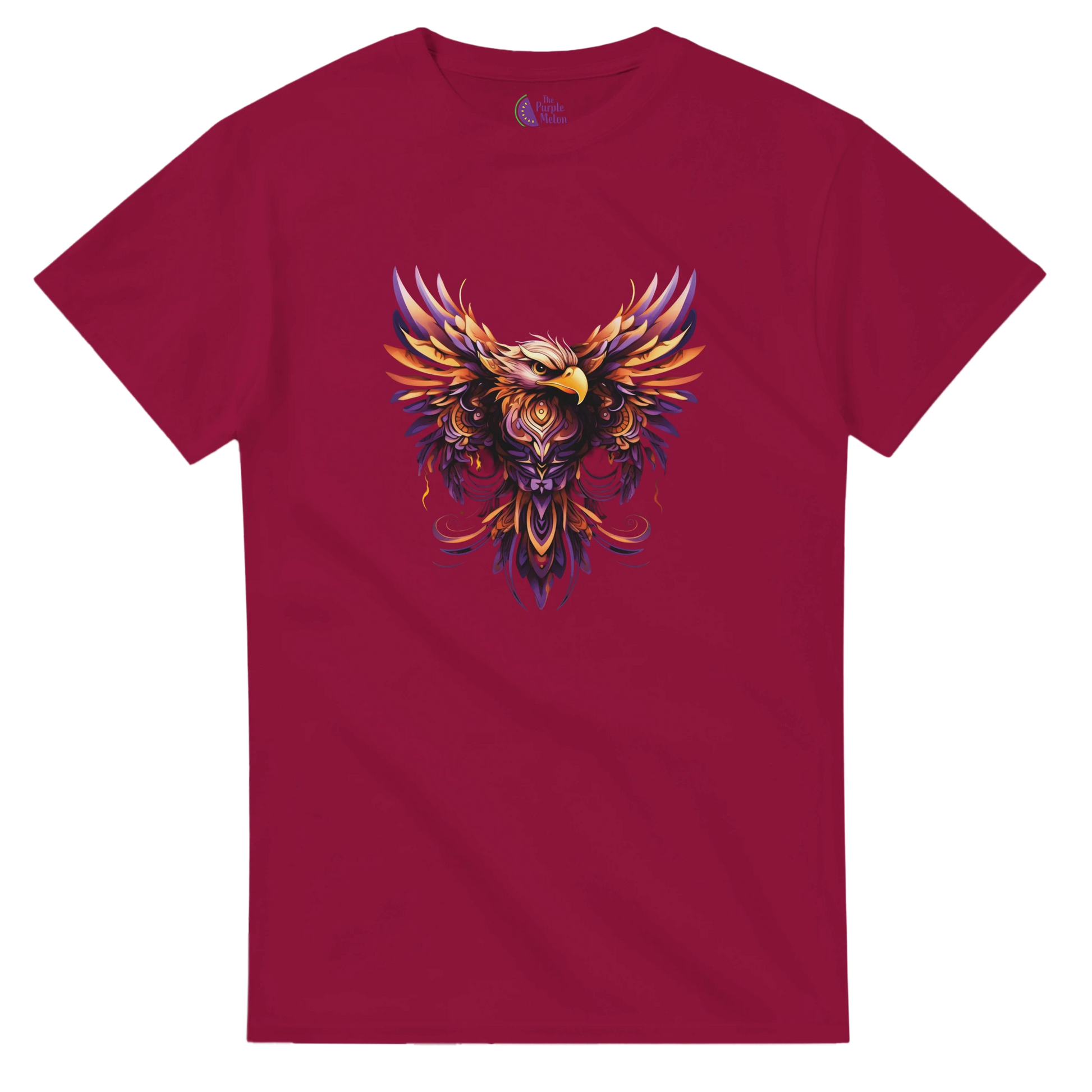 Cardinal Red t-shirt with abstract eagle design
