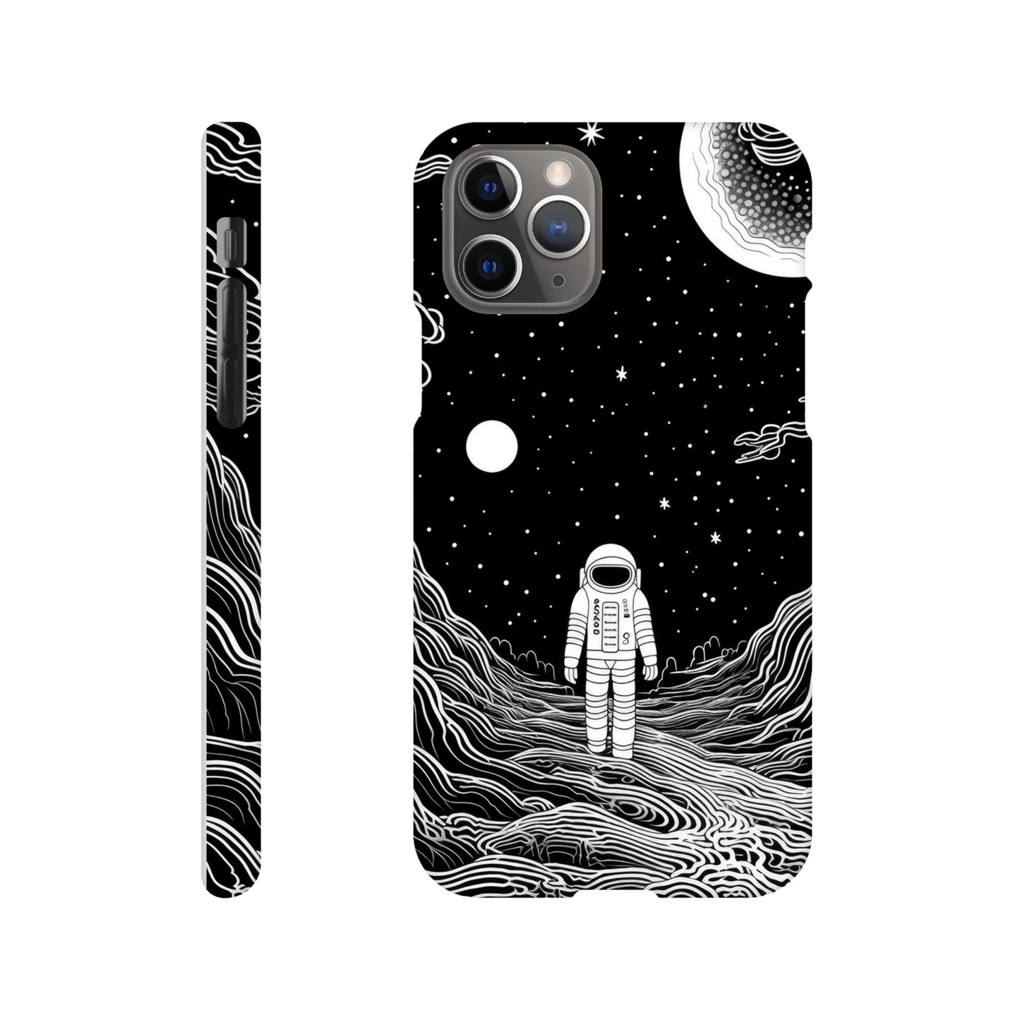 Monochromatic Spaceman Slim Phone Case | Space Art Protection