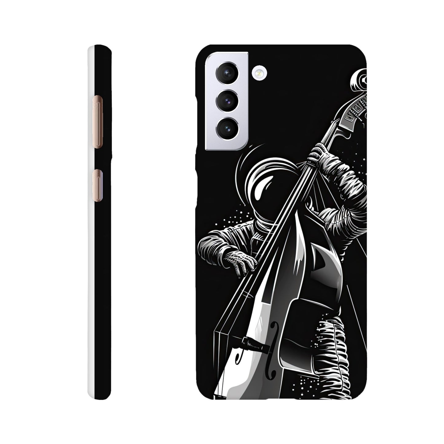 Galactic Groove: Slim Phone Case with Double Bass Spaceman Jazz
