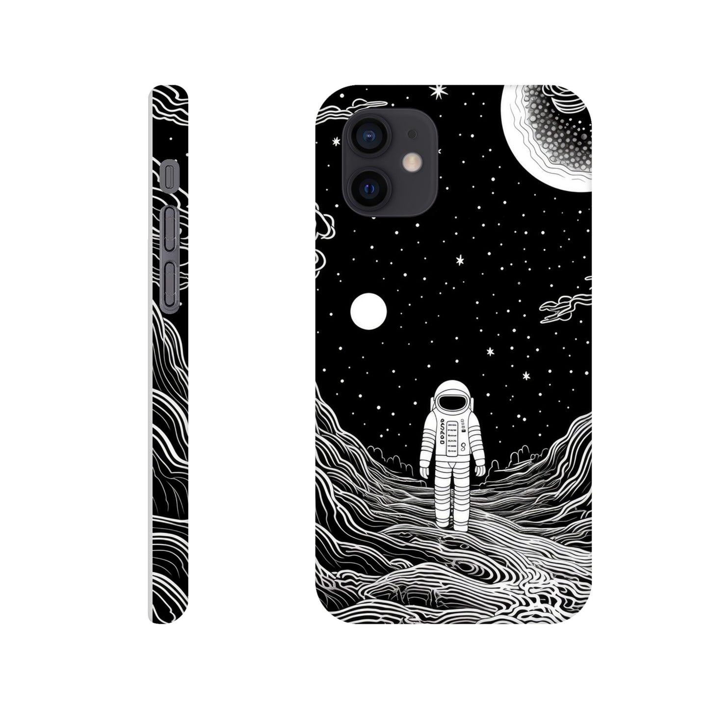 Monochromatic Spaceman Slim Phone Case | Space Art Protection