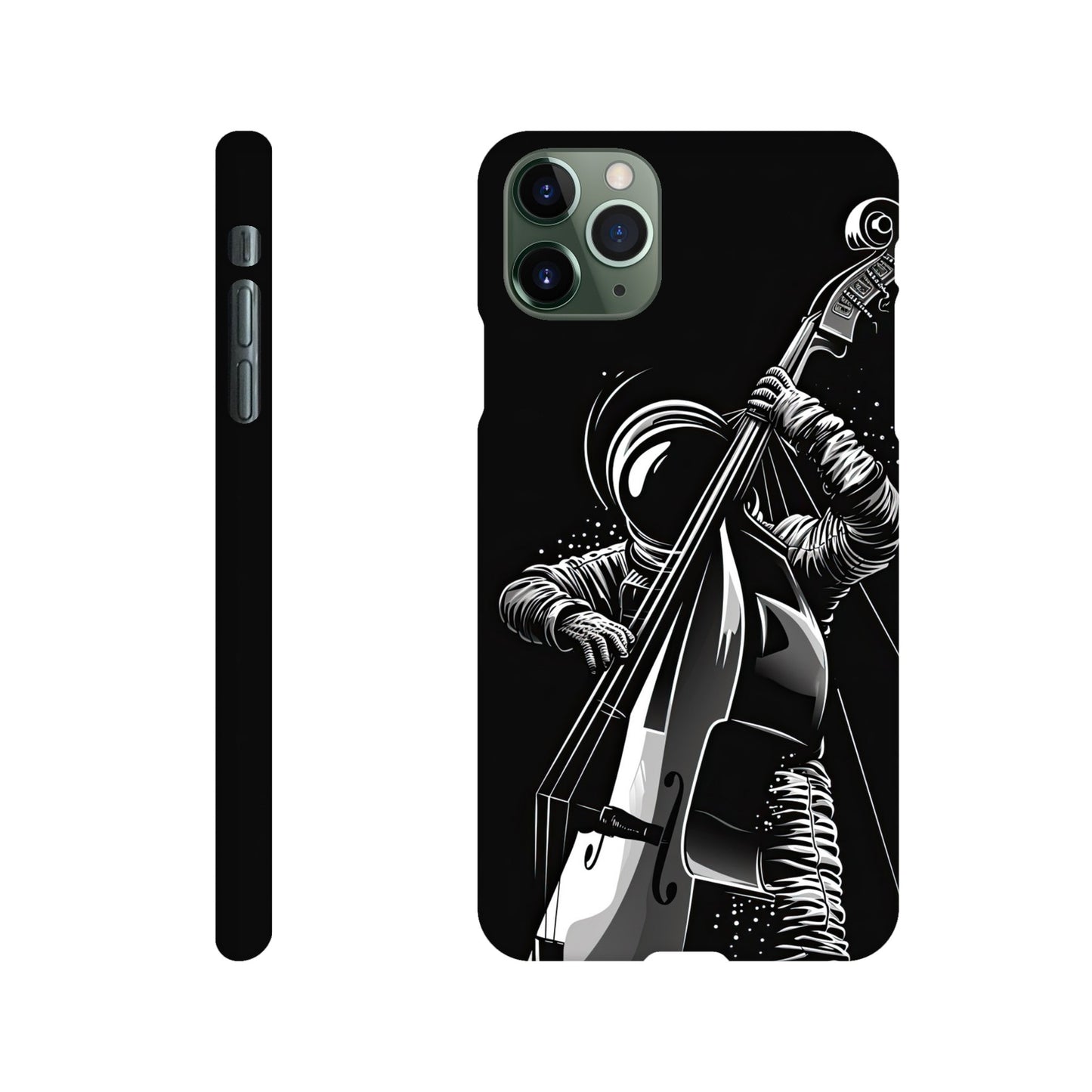 Galactic Groove: Slim Phone Case with Double Bass Spaceman Jazz