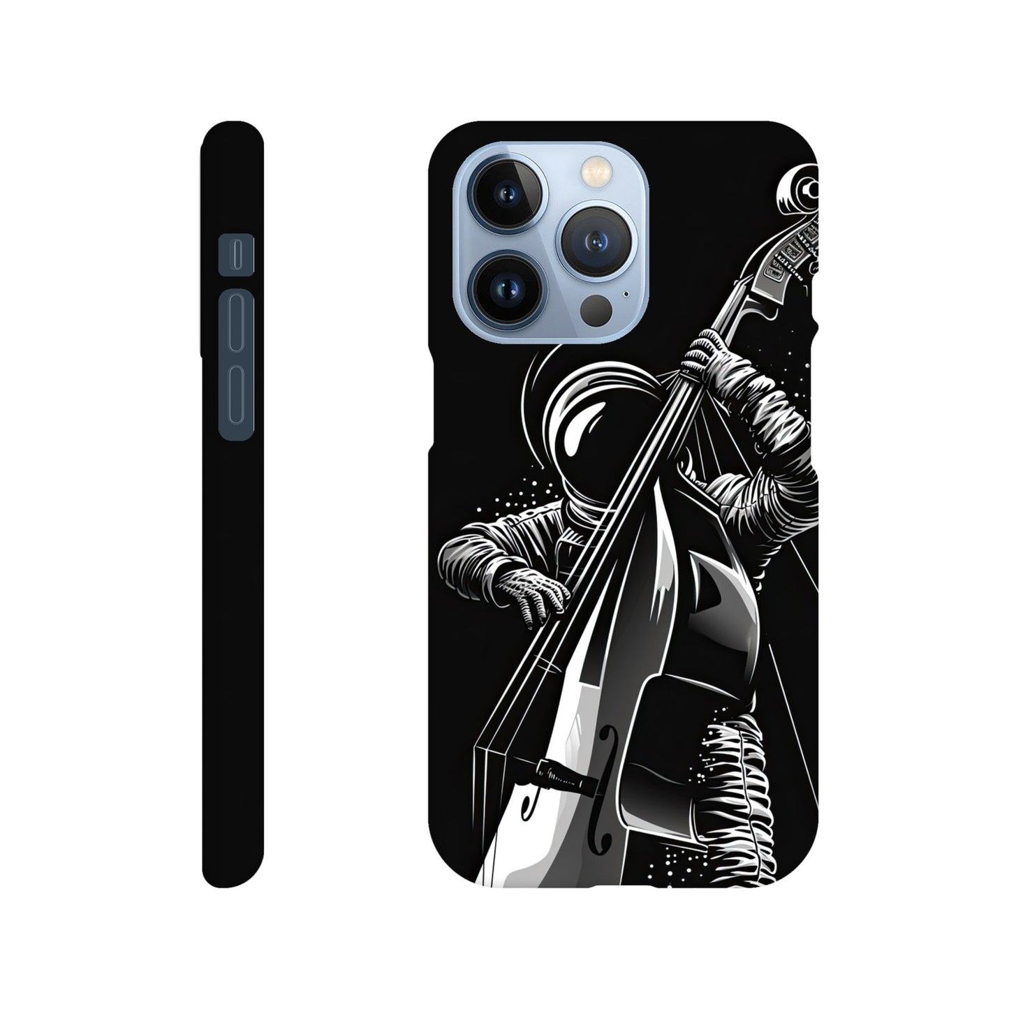Galactic Groove: Slim Phone Case with Double Bass Spaceman Jazz