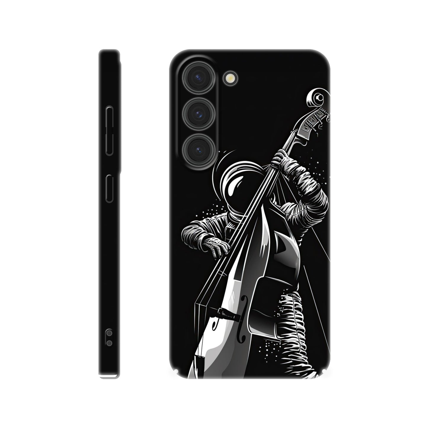 Galactic Groove: Slim Phone Case with Double Bass Spaceman Jazz