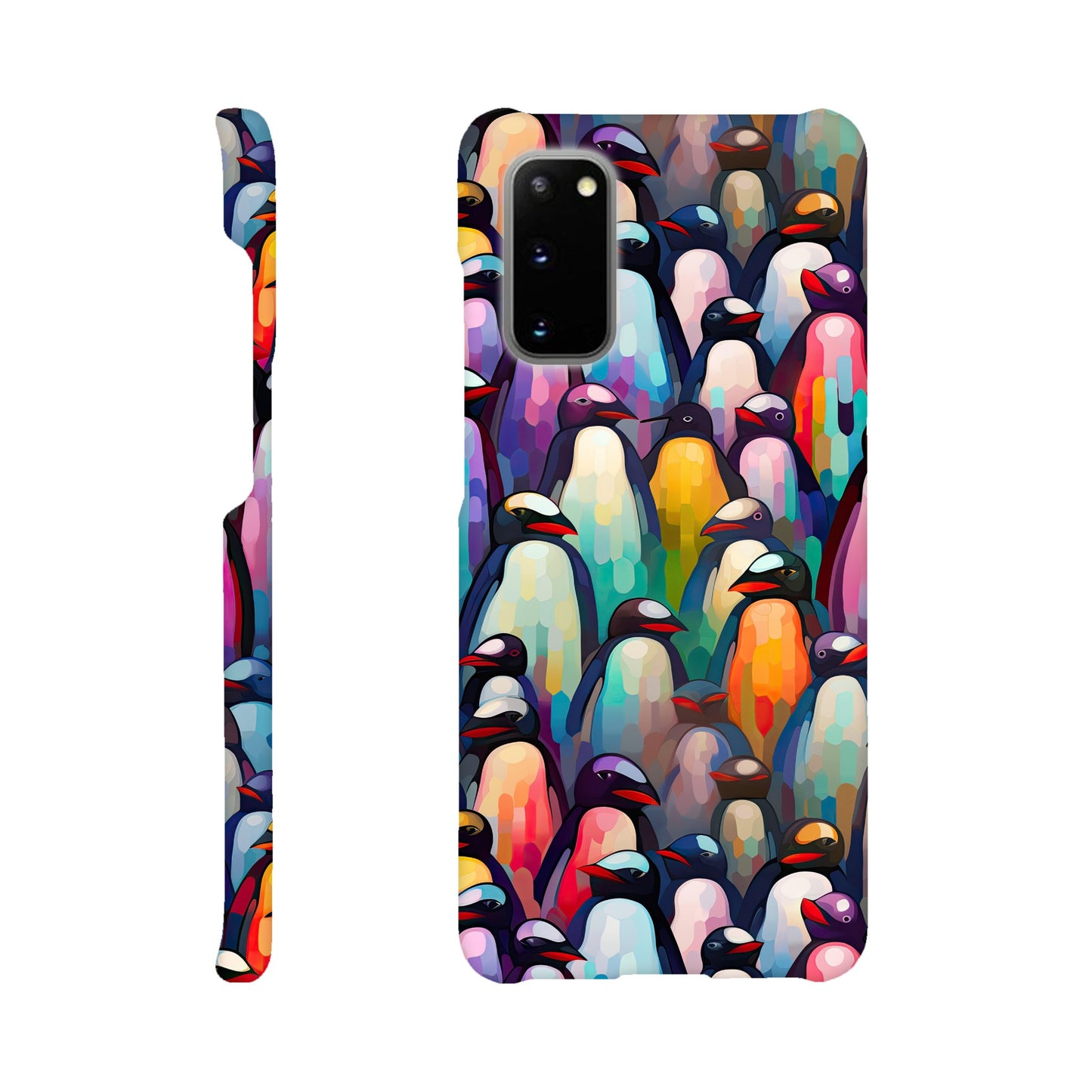 Penguin Paradise: Slim Phone Case with All-Over Penguin Pattern Print