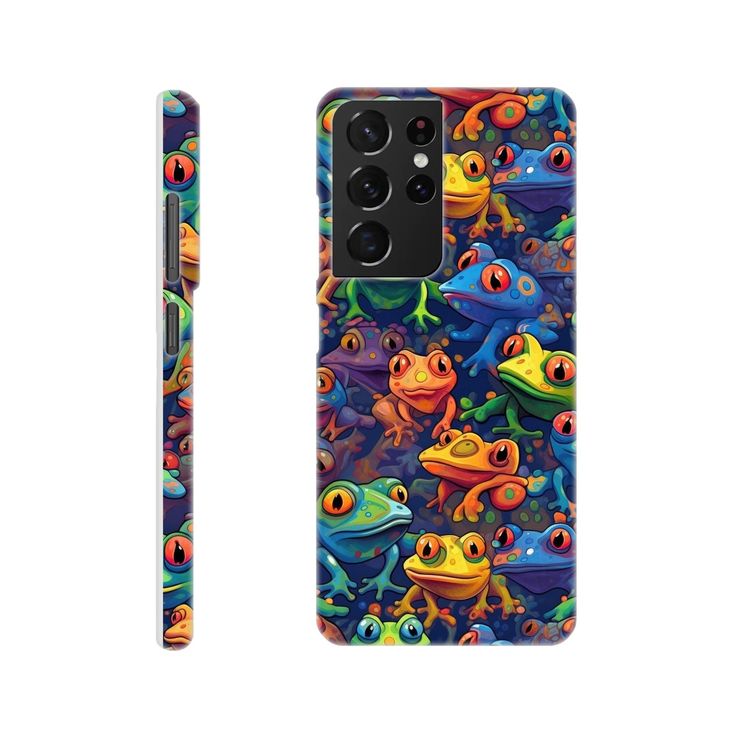 Leap into Colorful Adventures: Slim Phone Case with Playful Frog Pattern