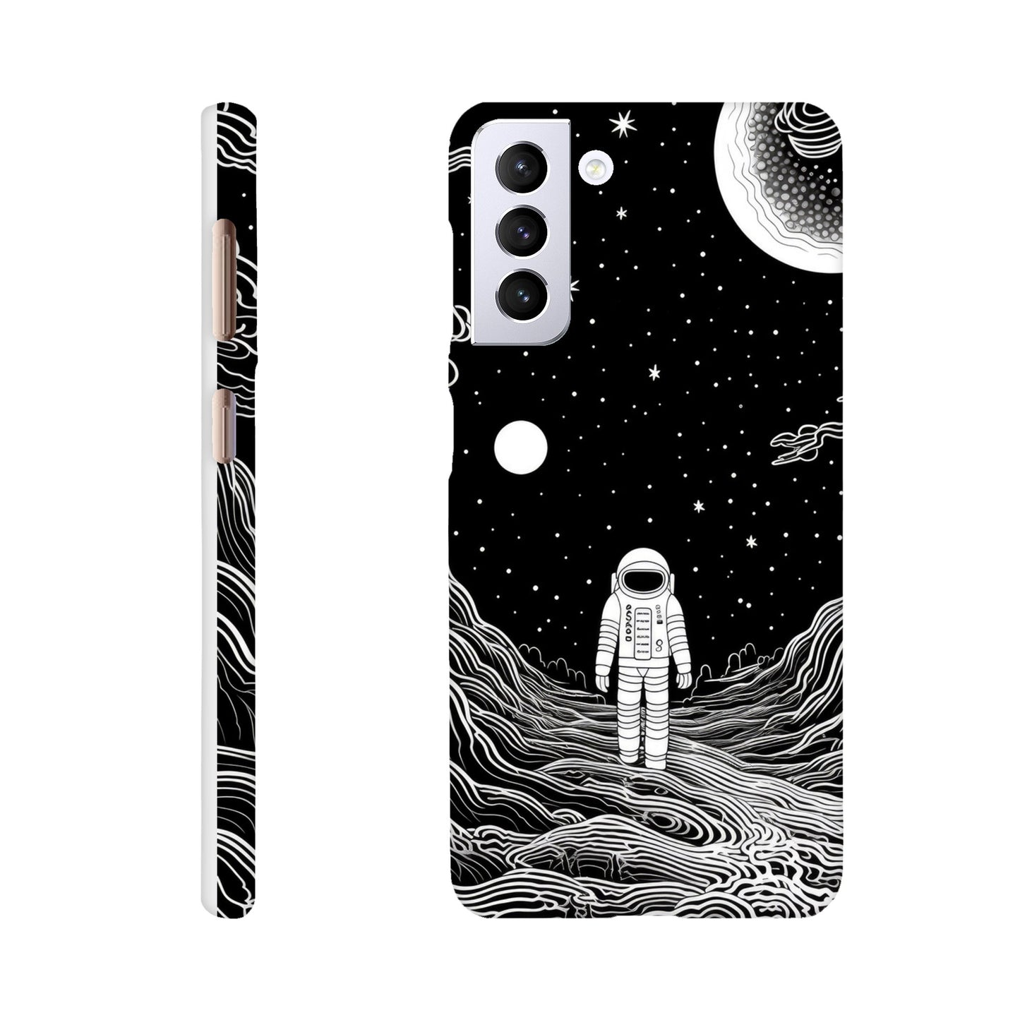 Monochromatic Spaceman Slim Phone Case | Space Art Protection