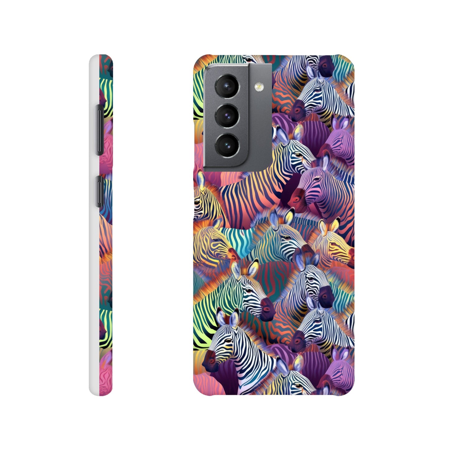 Unleash Your Wild Side with our Slim Phone Case: Colorful Zebra Pattern Edition