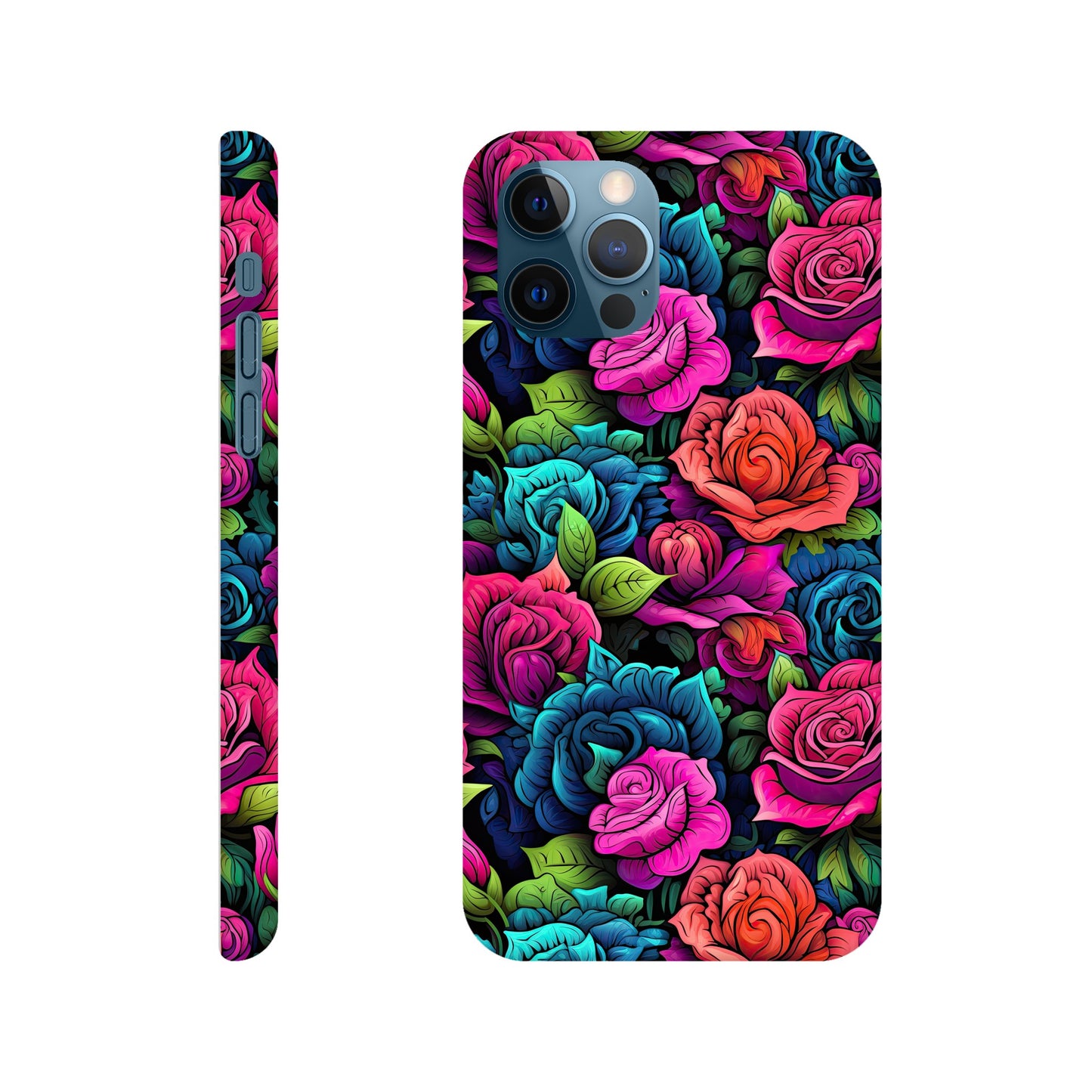 Blossoming Beauty: Colorful All-Over Rose Flower Print Phone Case for Android and Apple