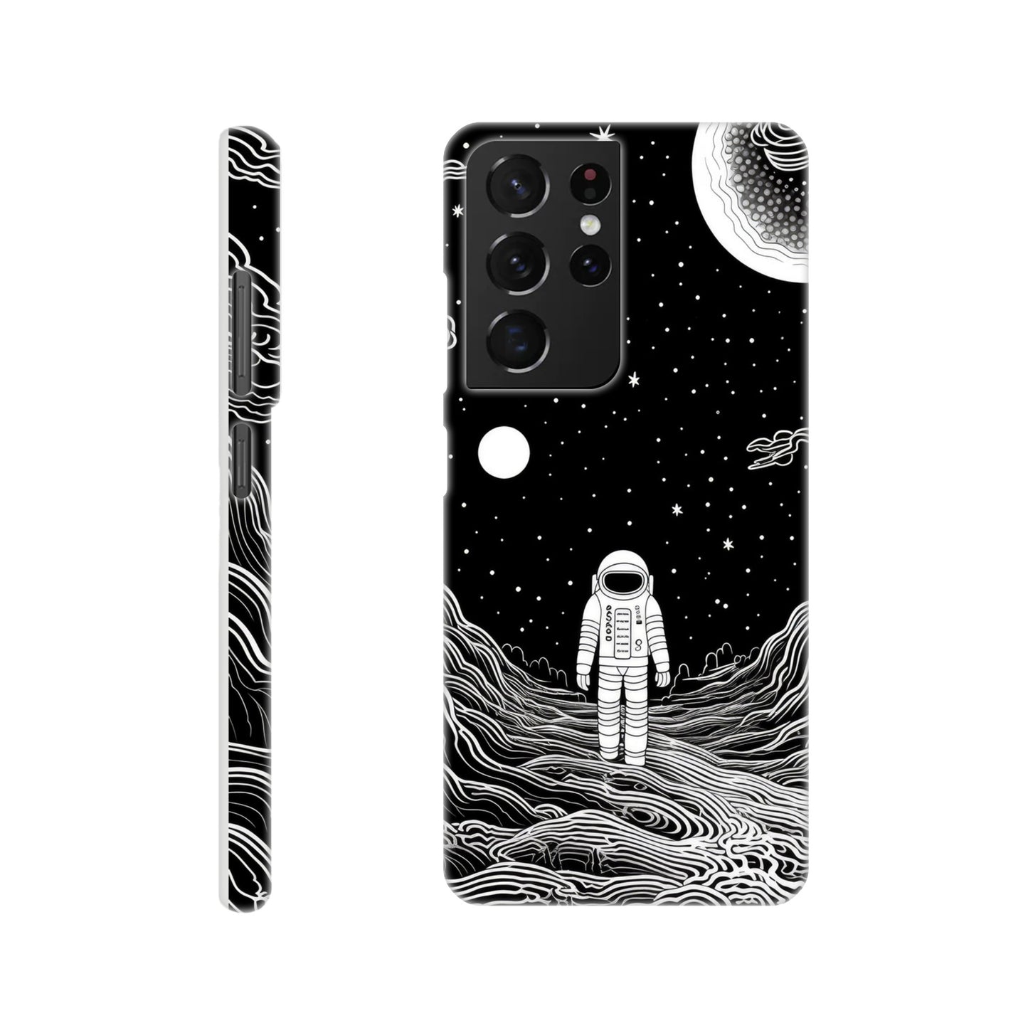 Monochromatic Spaceman Slim Phone Case | Space Art Protection