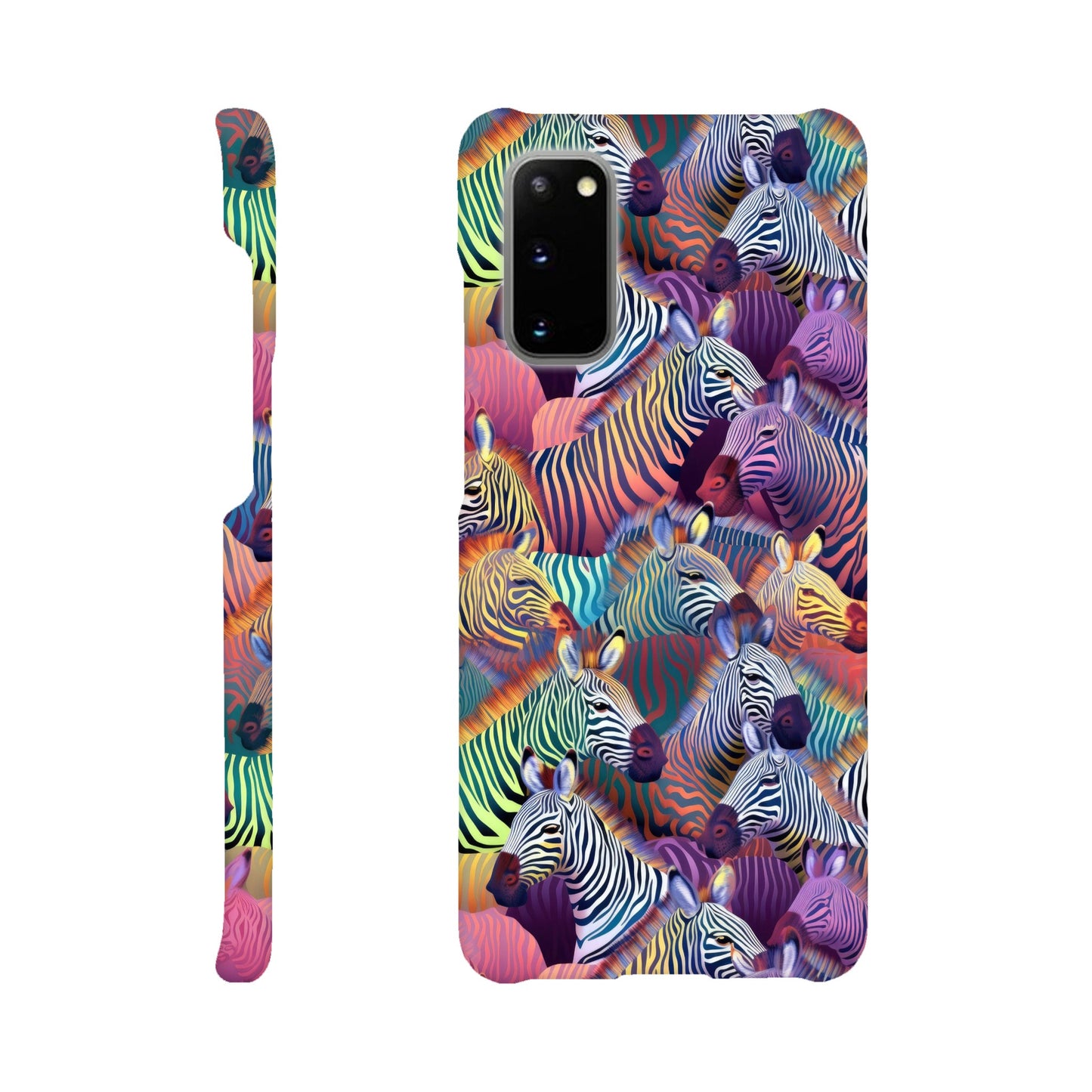 Unleash Your Wild Side with our Slim Phone Case: Colorful Zebra Pattern Edition