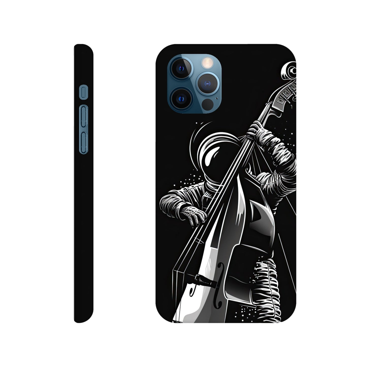 Galactic Groove: Slim Phone Case with Double Bass Spaceman Jazz