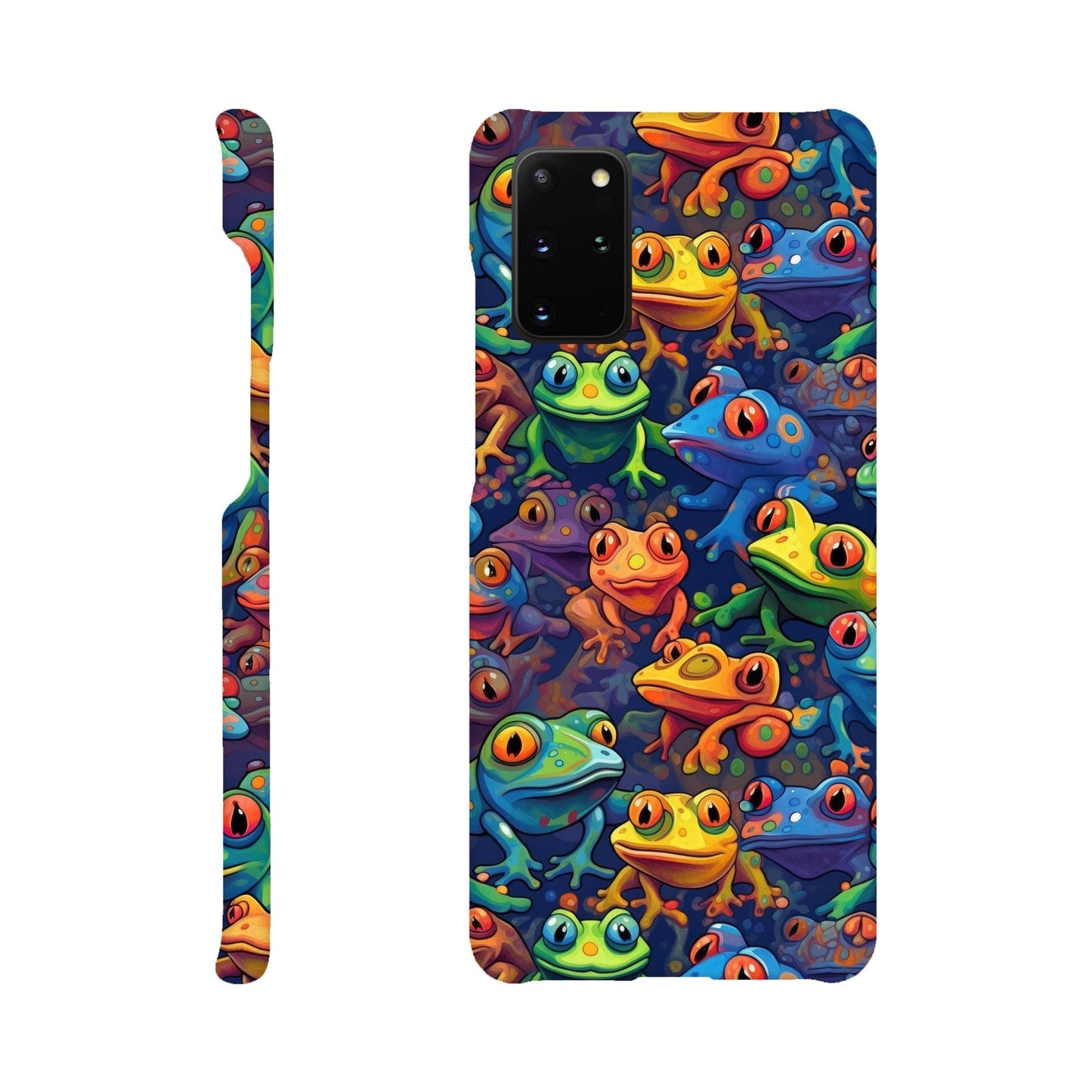 Leap into Colorful Adventures: Slim Phone Case with Playful Frog Pattern