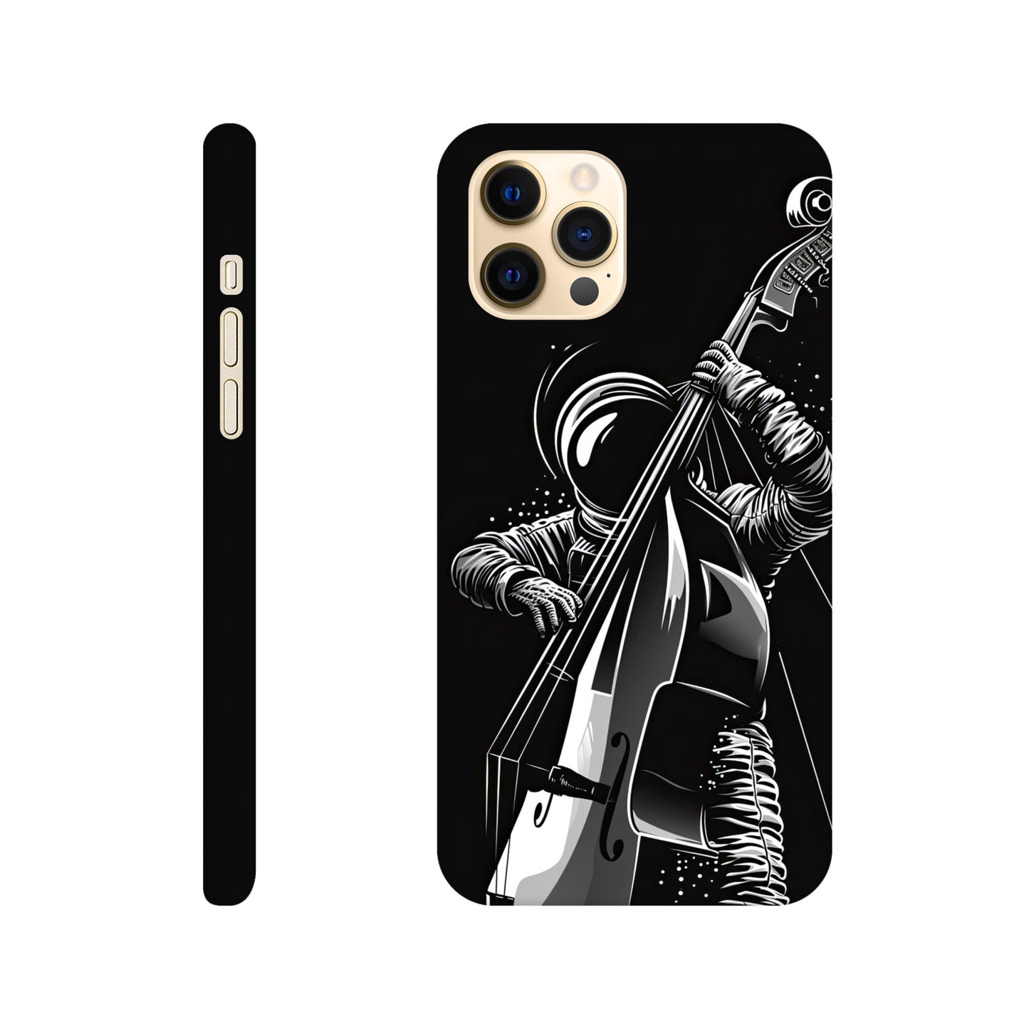 Galactic Groove: Slim Phone Case with Double Bass Spaceman Jazz