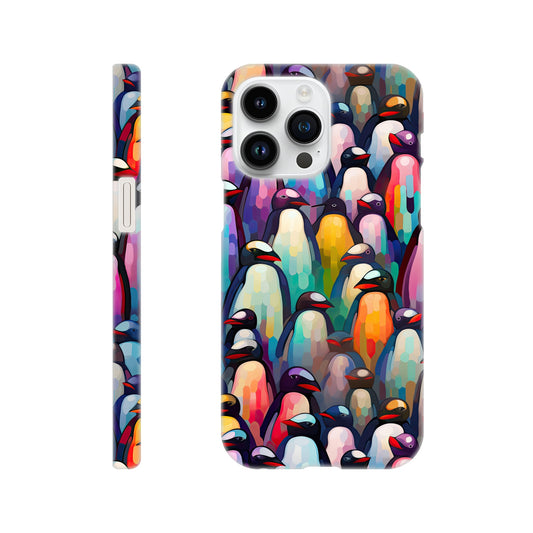 Penguin Paradise: Slim Phone Case with All-Over Penguin Pattern Print