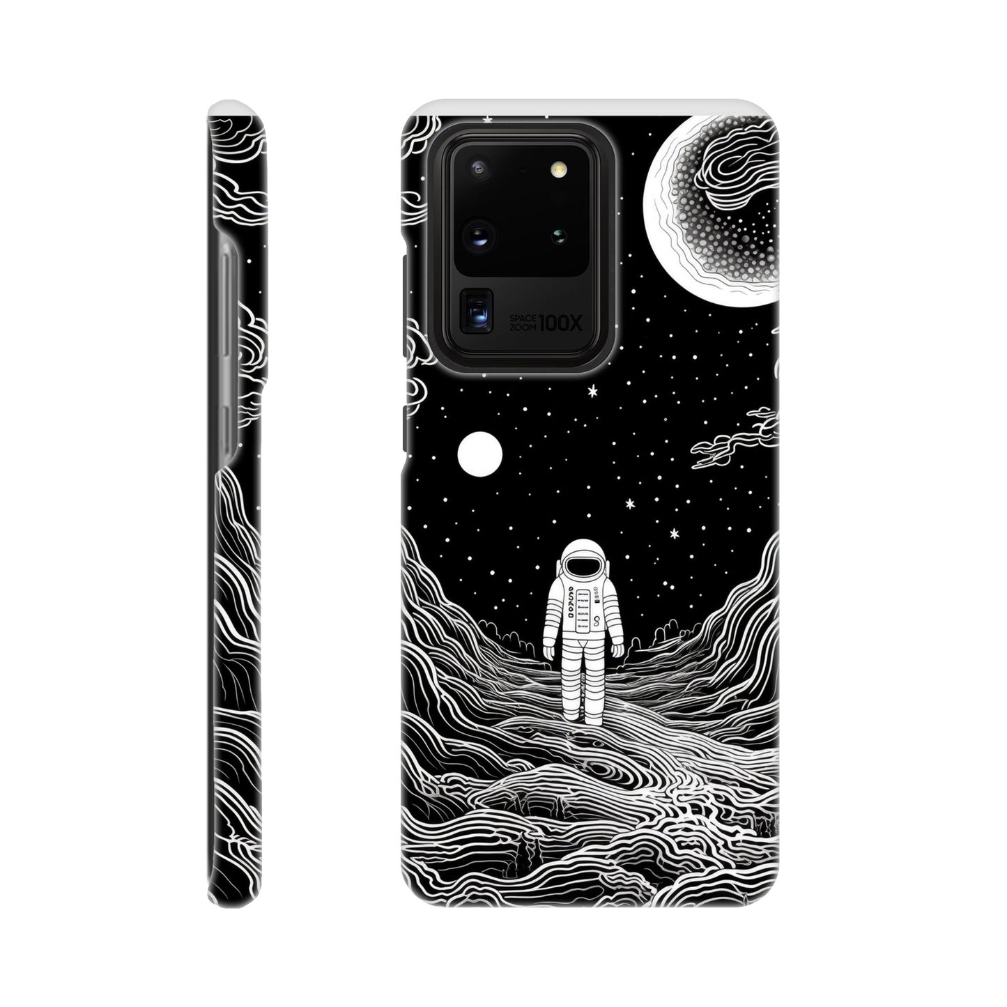 Monochromatic Spaceman Slim Phone Case | Space Art Protection