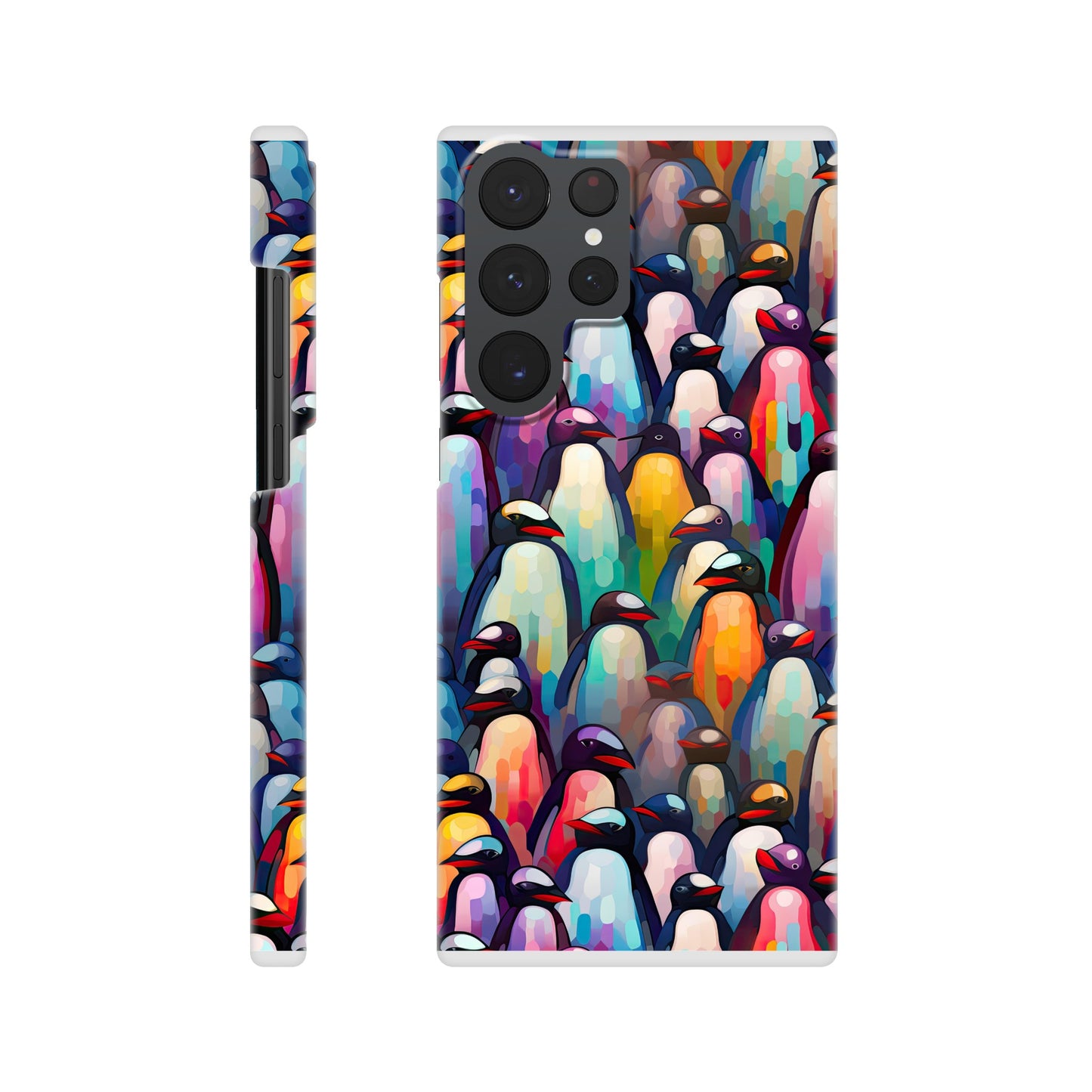 Penguin Paradise: Slim Phone Case with All-Over Penguin Pattern Print