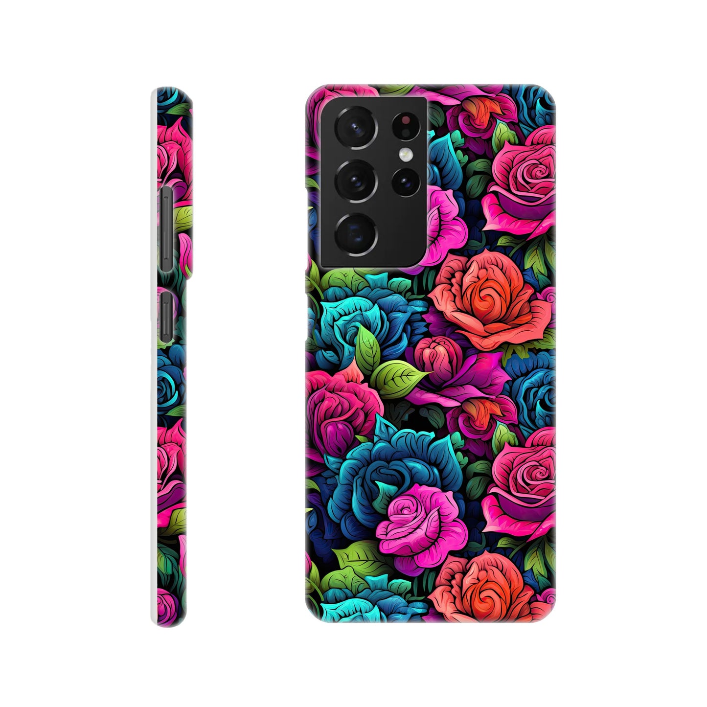 Blossoming Beauty: Colorful All-Over Rose Flower Print Phone Case for Android and Apple