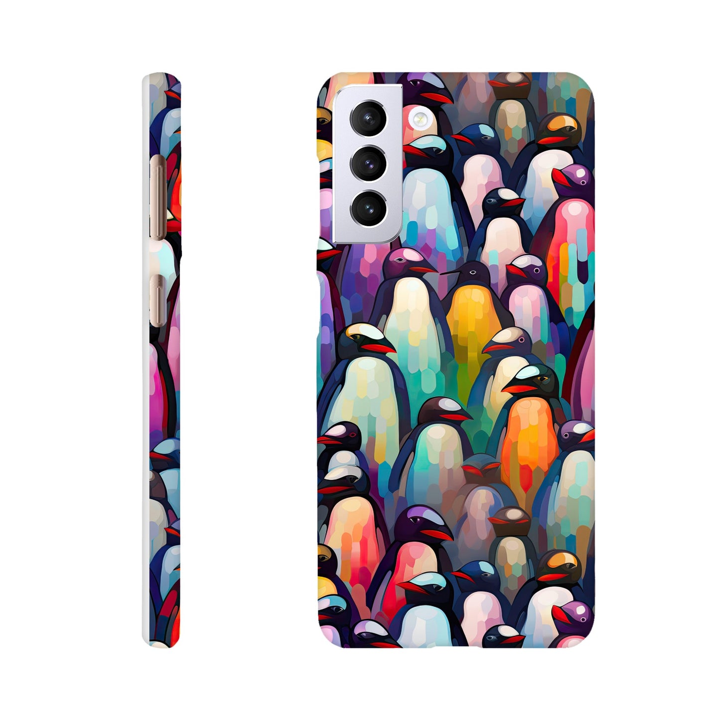 Penguin Paradise: Slim Phone Case with All-Over Penguin Pattern Print
