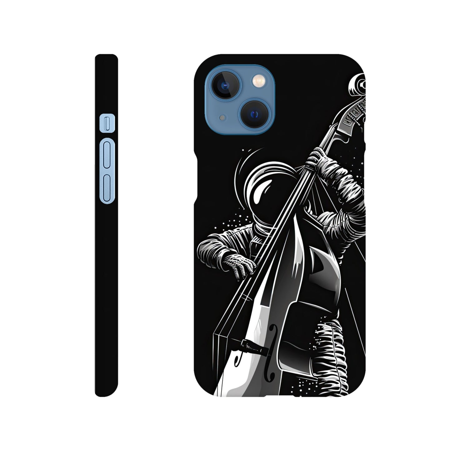 Galactic Groove: Slim Phone Case with Double Bass Spaceman Jazz