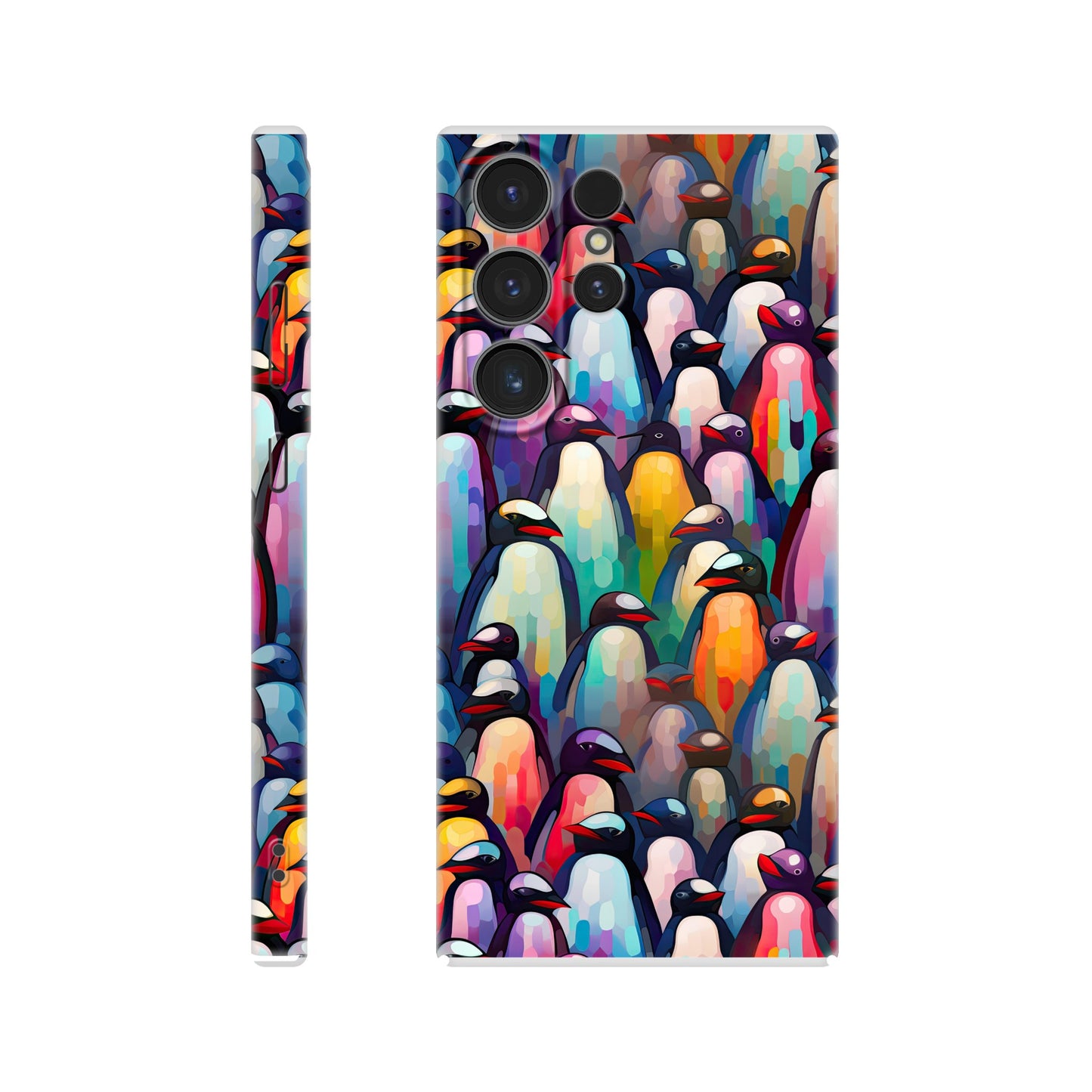 Penguin Paradise: Slim Phone Case with All-Over Penguin Pattern Print