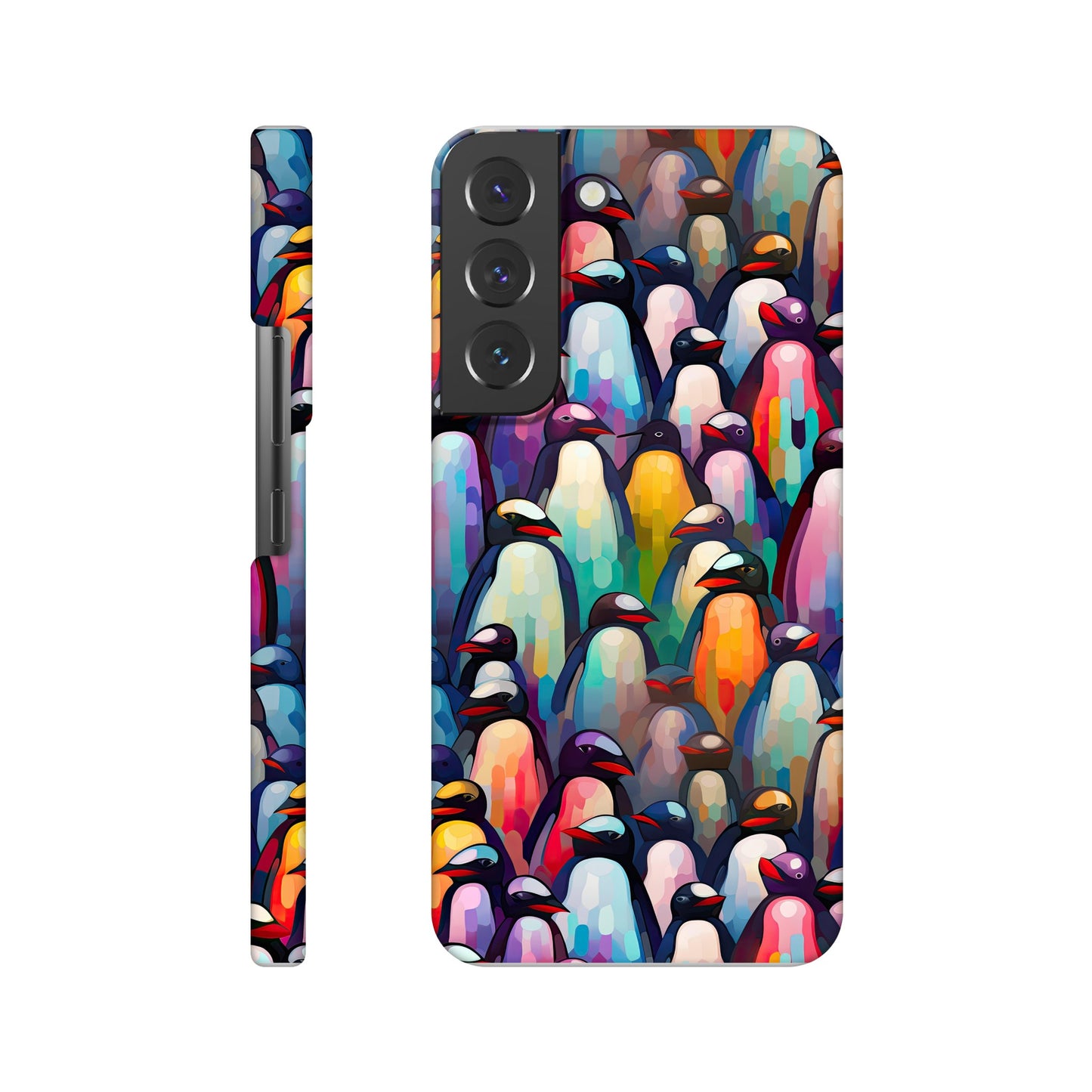 Penguin Paradise: Slim Phone Case with All-Over Penguin Pattern Print