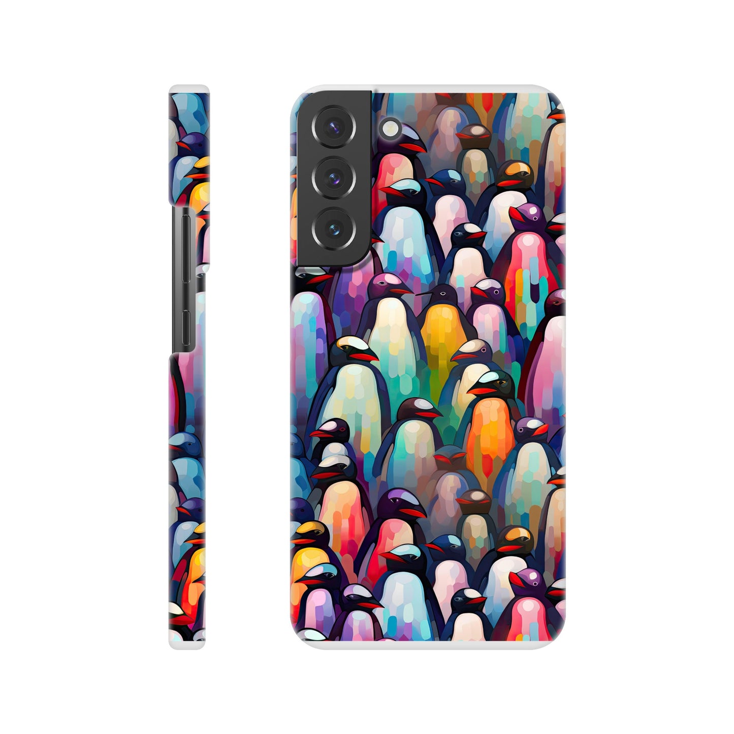 Penguin Paradise: Slim Phone Case with All-Over Penguin Pattern Print
