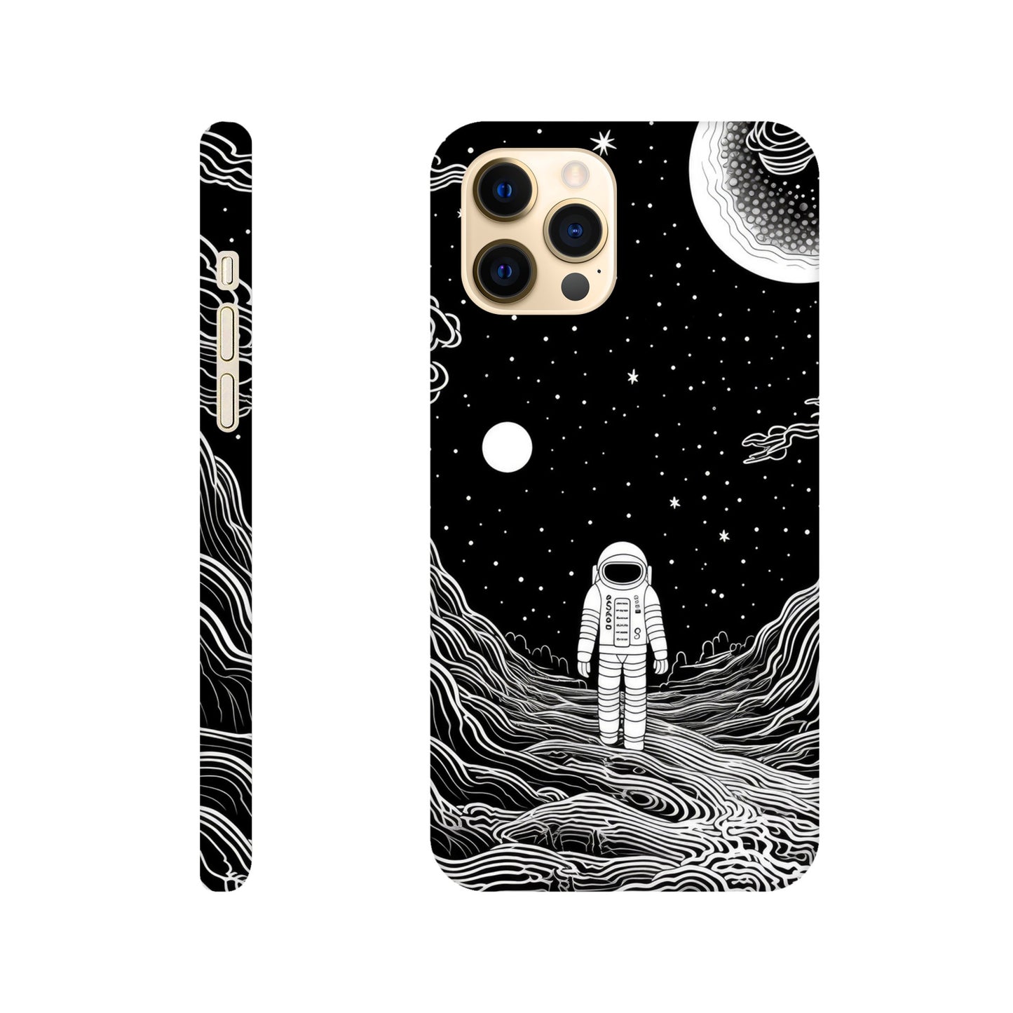 Monochromatic Spaceman Slim Phone Case | Space Art Protection