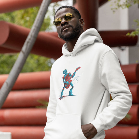 Robot Playing a Guitar Premium Unisex Pullover Hoodie