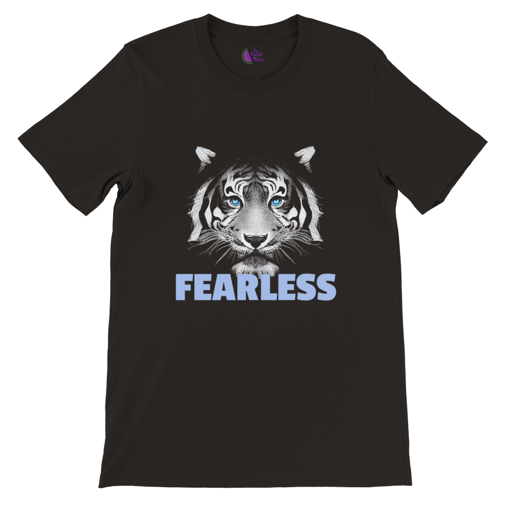 Fearless Tiger Premium Unisex Crewneck T-shirt - Unleash Your Inner Strength