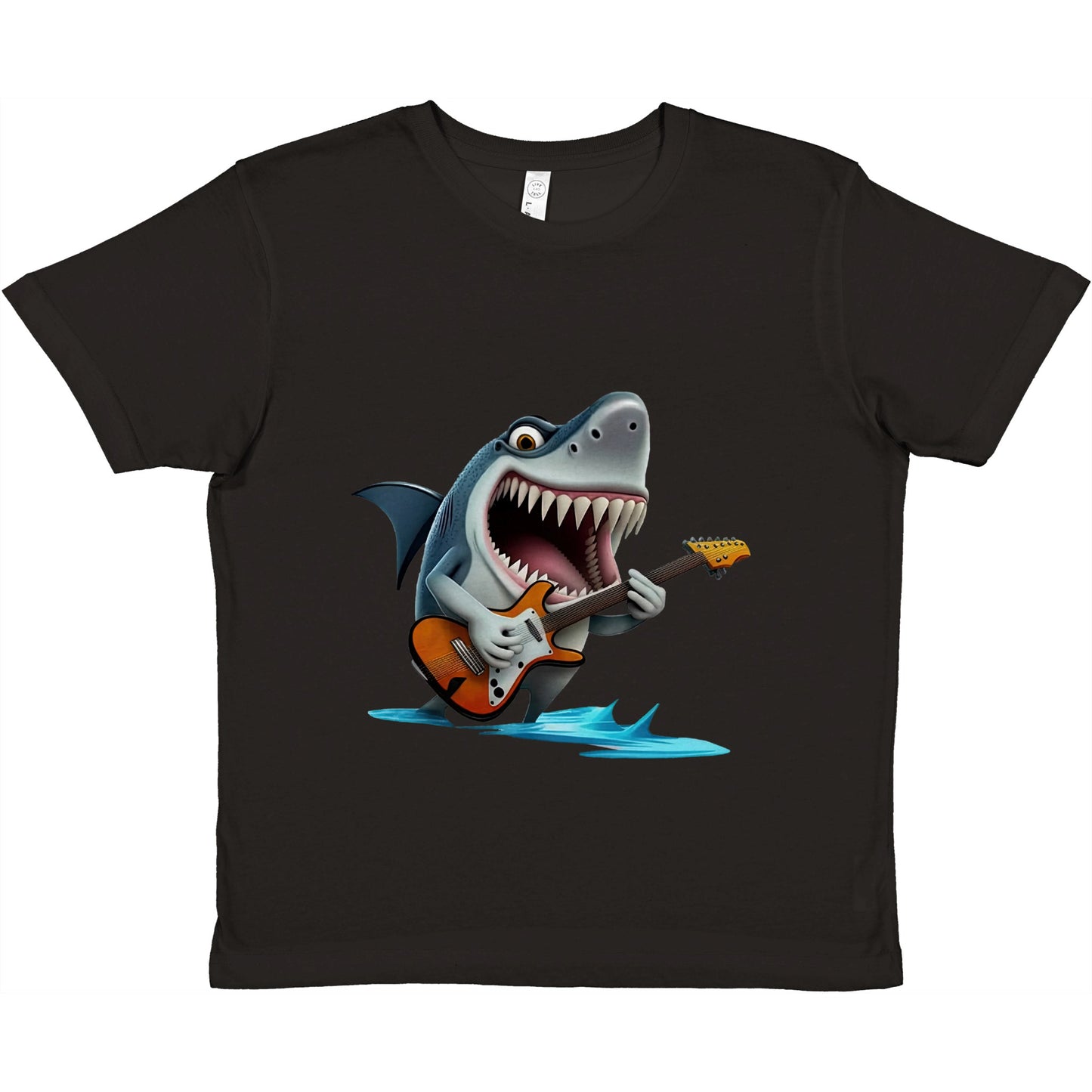Shark Playing the Guitar Premium Kids Crewneck T-shirt