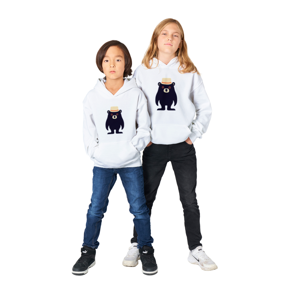 Cute Bear Classic Kids Pullover Hoodie